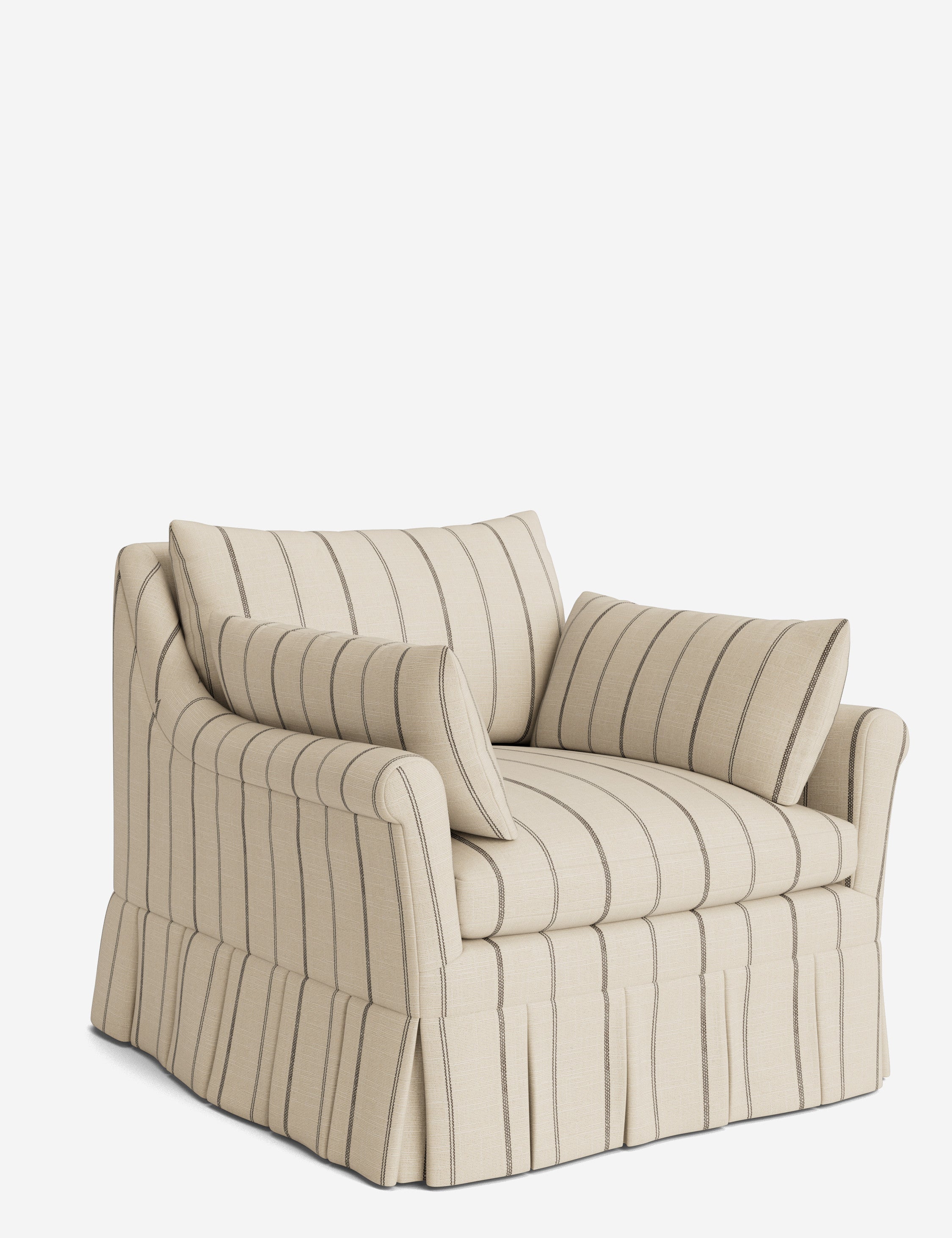 Lulu and Georgia Portola Rolled Arm Luxe Depth Pleated Chair - view 151
