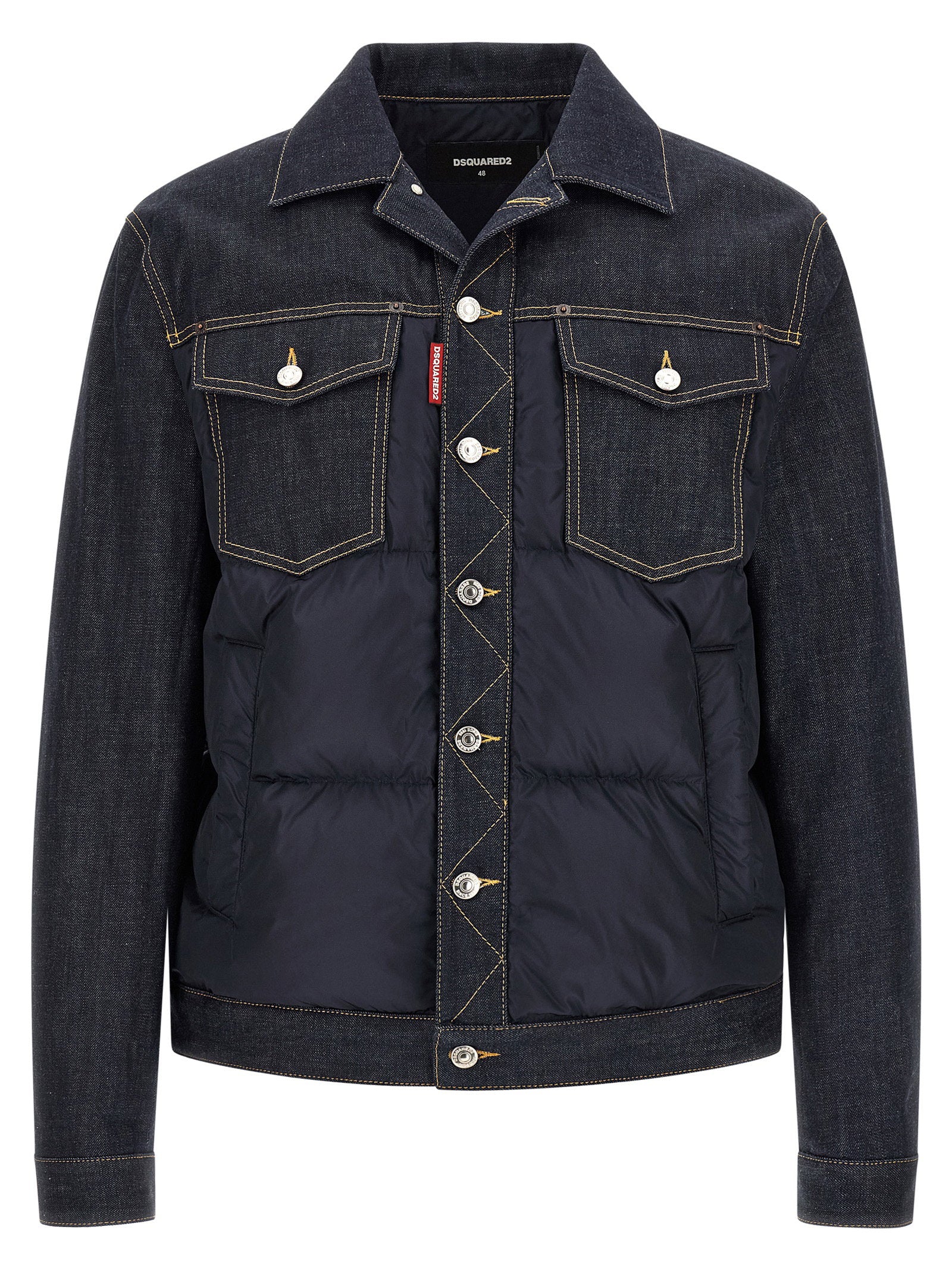 Dsquared2 Padded Hybrid Trucker Jacket – 100% cotton