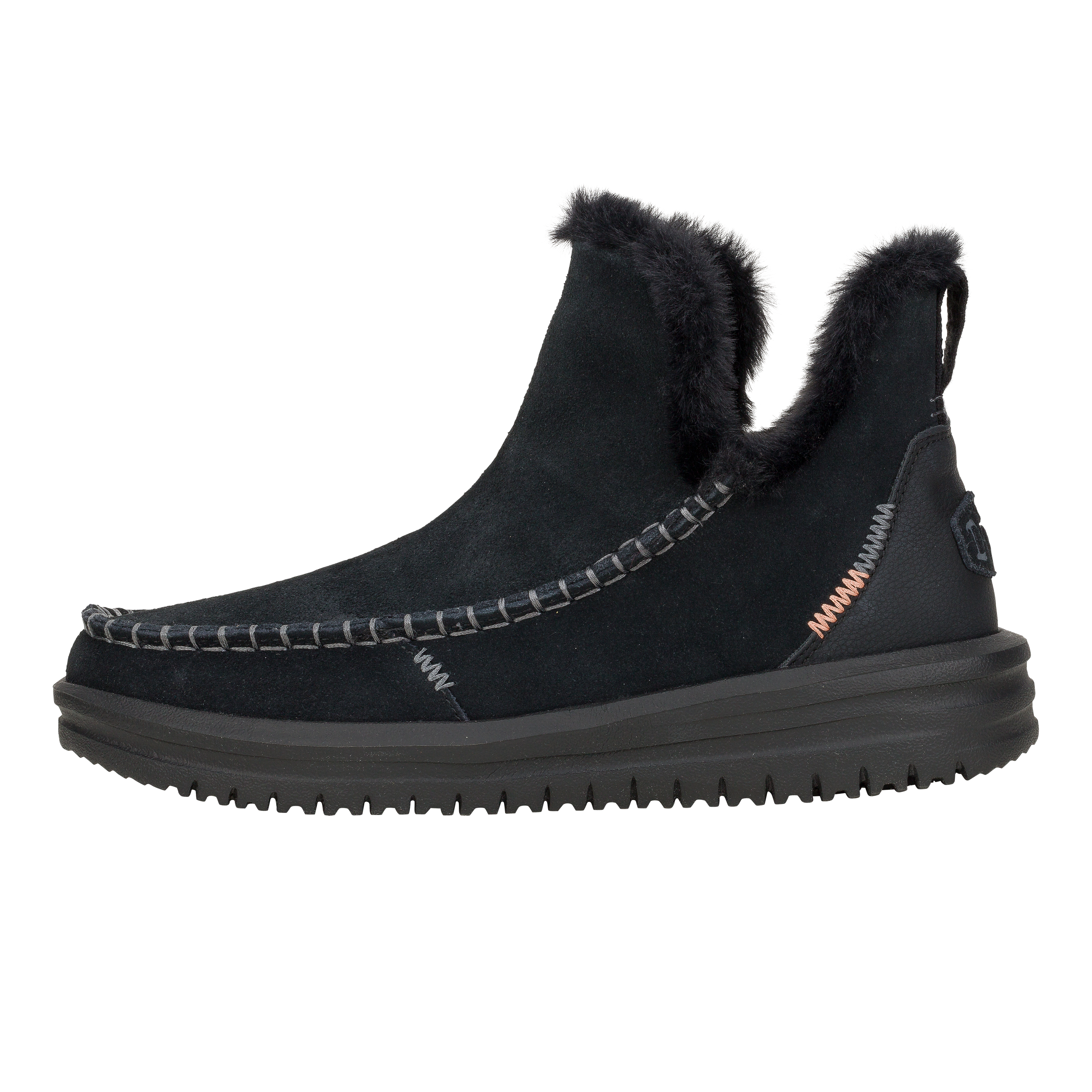 HEYDUDE shoes Camden Suede - Black/Black – Women's