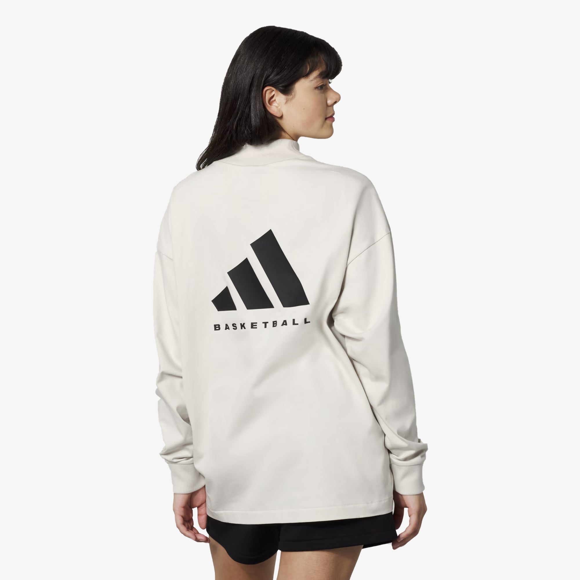 Adidas Originals | BASKETBALL LONG-SLEEVED T-SHIRT (GENDER-FREE) { TALC - view 2