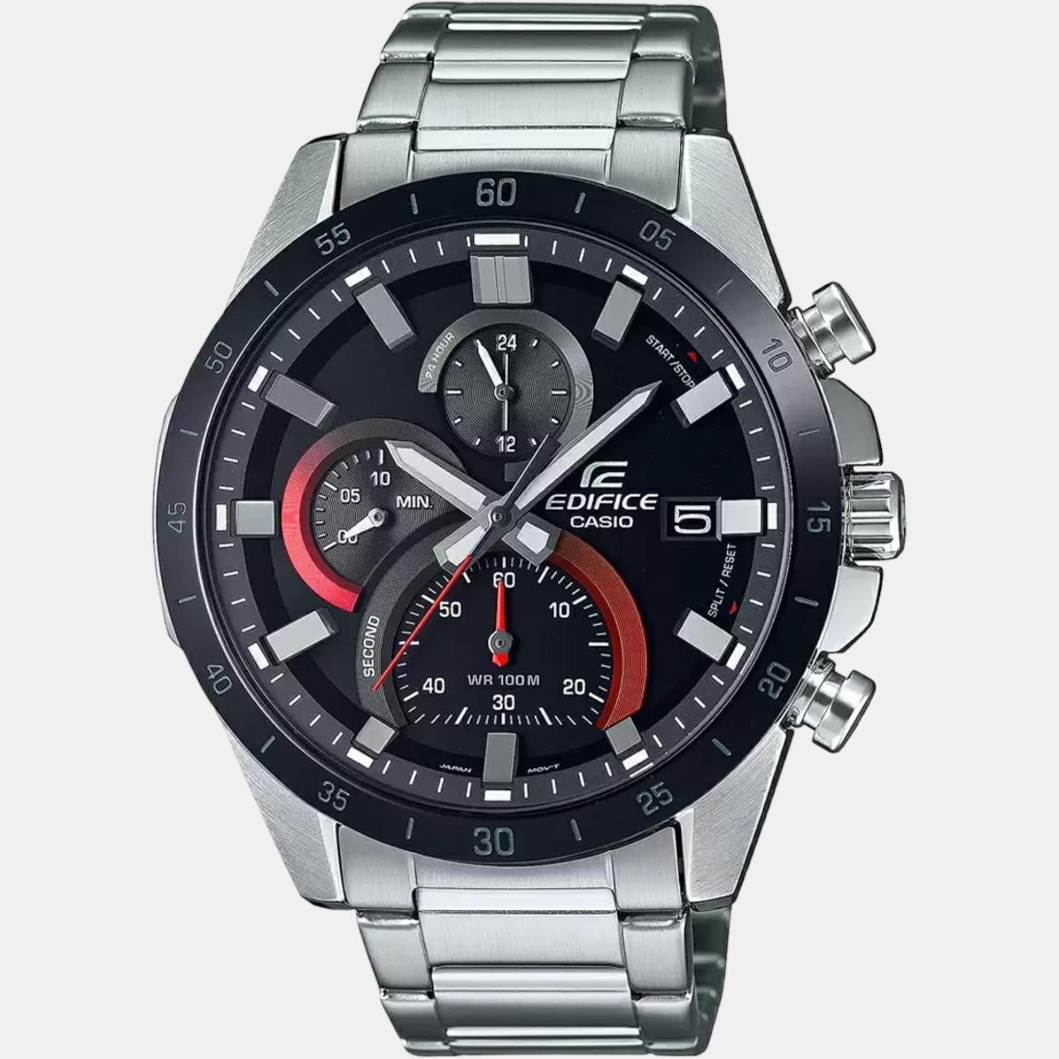 Casio Edifice Men Quartz Black Dial Chronograph Stainless Steel Watch ED513 - view 2