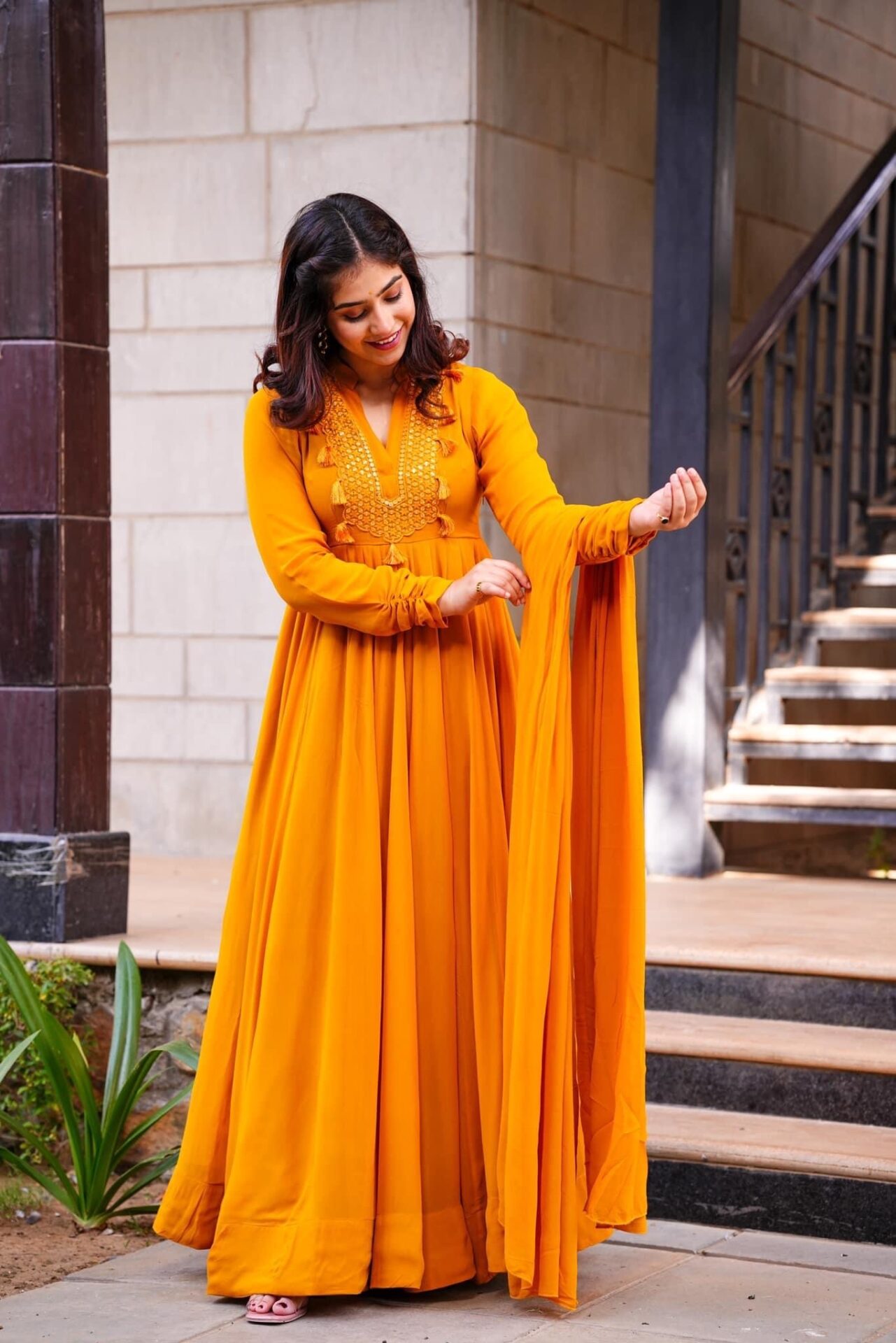 Idaho-o Bella Blaze Georgette Maxi Set - view 4