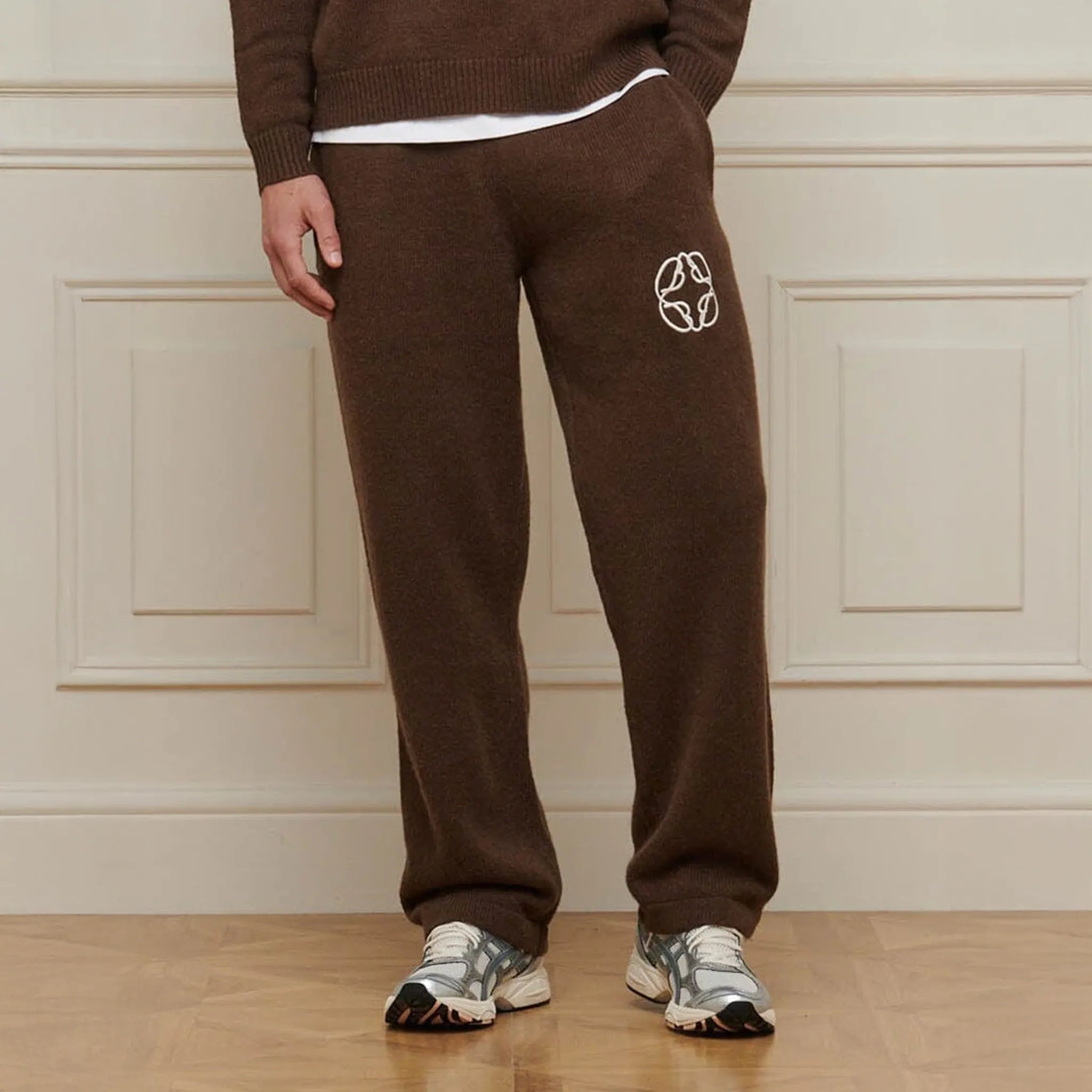 Belier Mohair Knit Brown Sweatpants - view 6