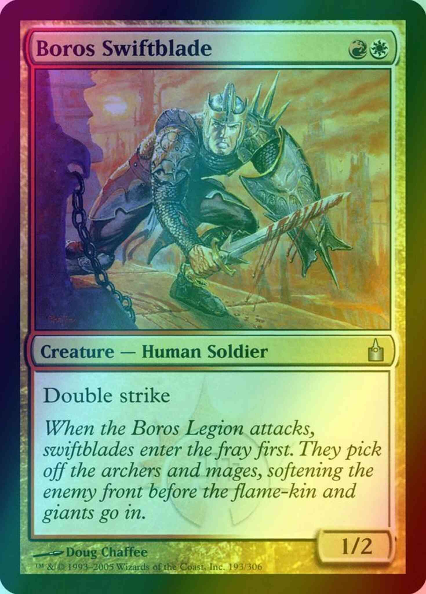 Boros swiftblade 193 – Magic Boros Swiftblade [193] [Ravnica City Of Guilds] [Foil]