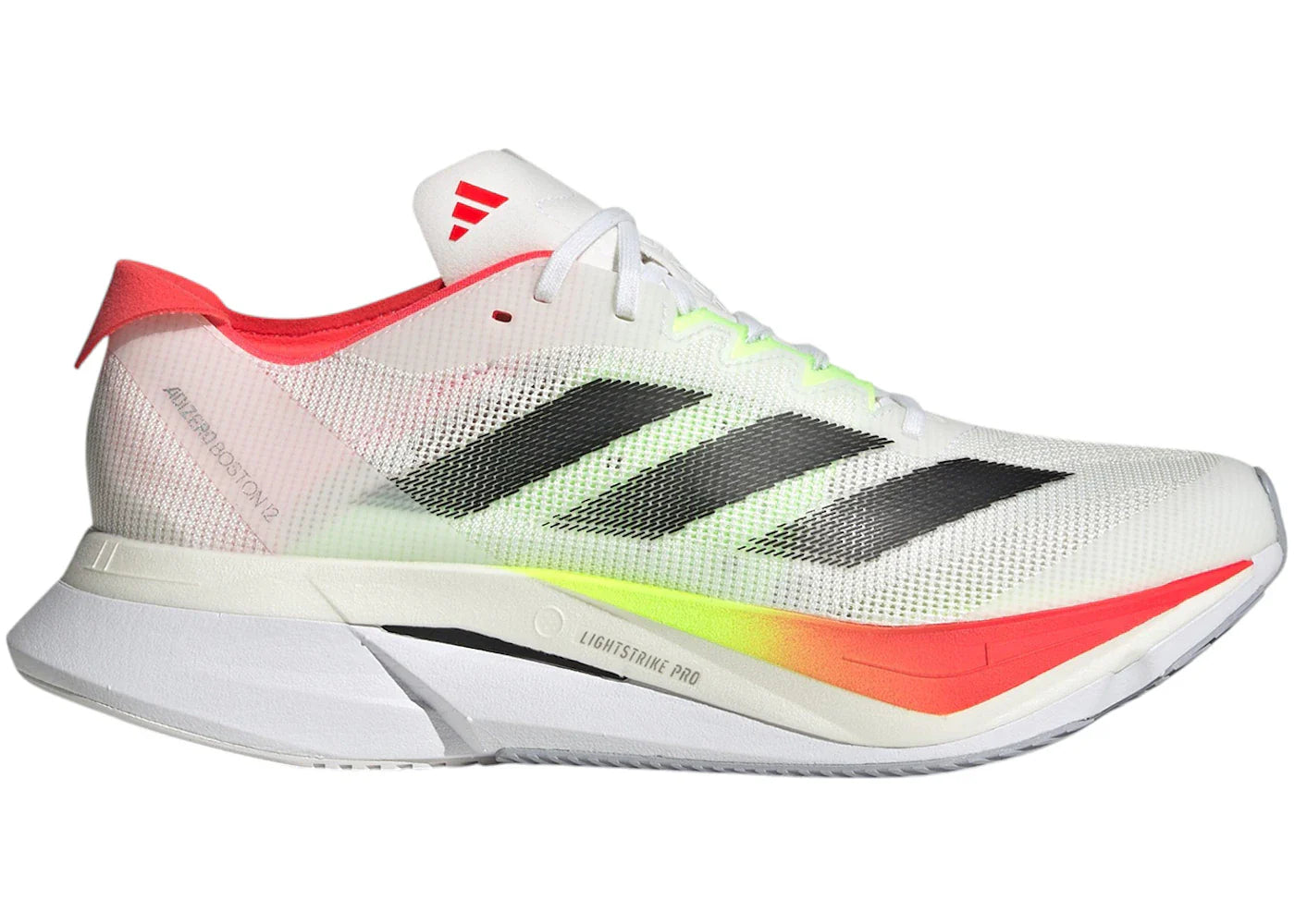 adidas Adizero Boston 12 Cloud White Core Black Lucid Red (Women's)