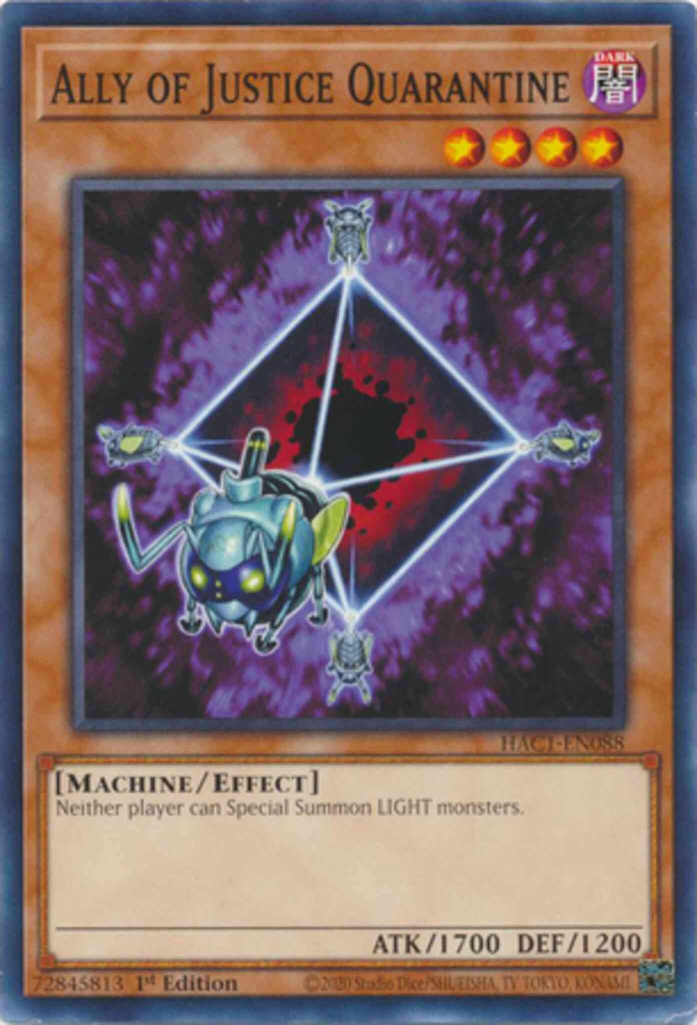 Yu-Gi-Oh! Ally of Justice Quarantine - HAC1-EN088 - Common - 1st Edition