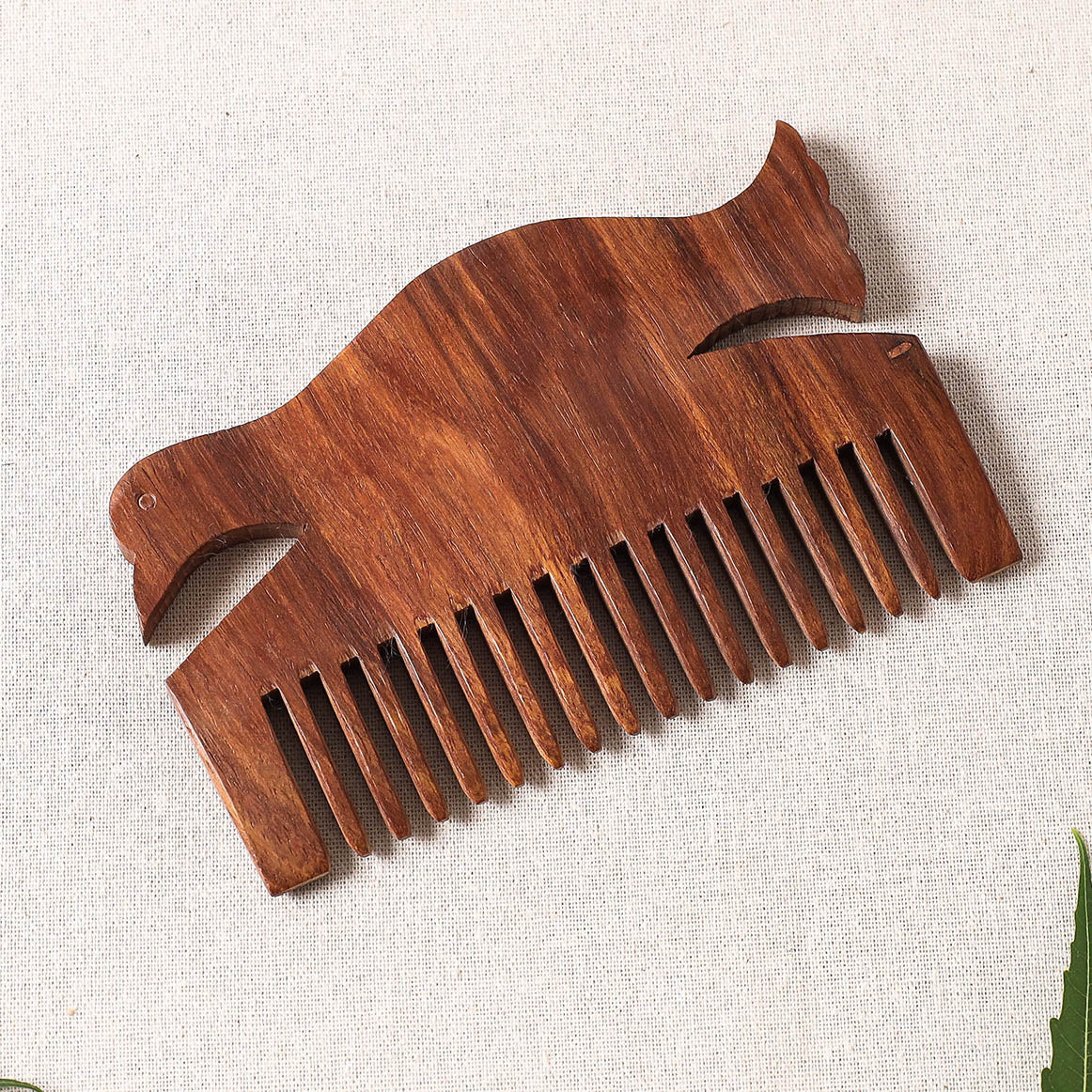 ITOKRI CRAFTS INITIATIVE Bijnor Hand Carved Sheesham Wood Comb (Medium) - view 2