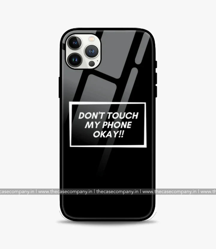 The Case Company Don't Touch My Phone Glass Case for iPhone 14