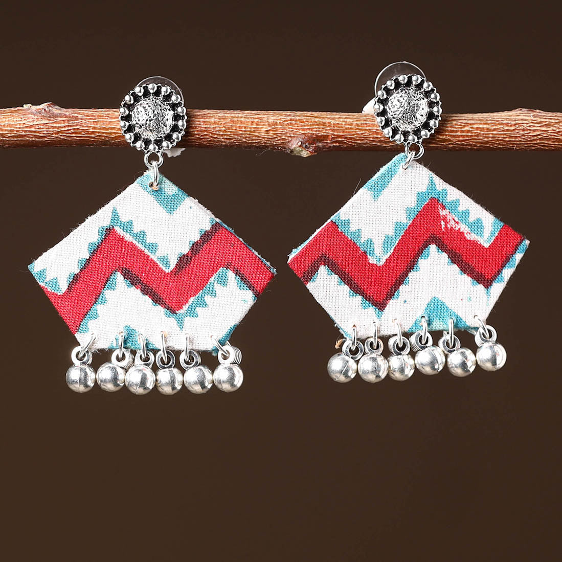 JALPARI Ayaat Handcrafted GS Fabart Earrings - view 2