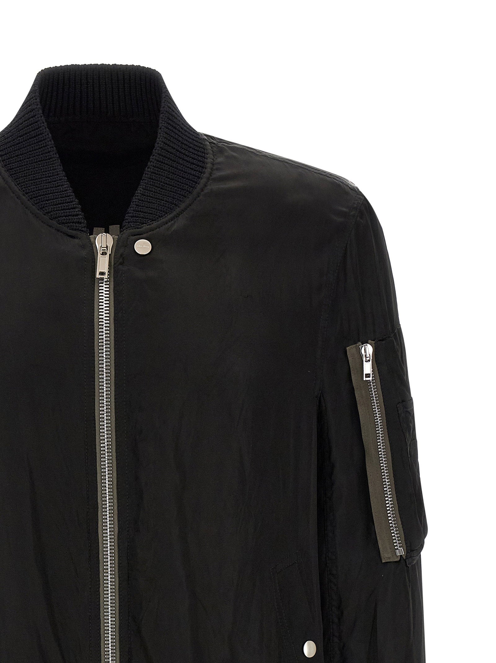 Rick Owens Classic Flight Bomber Jacket – 100% cupro - view 3