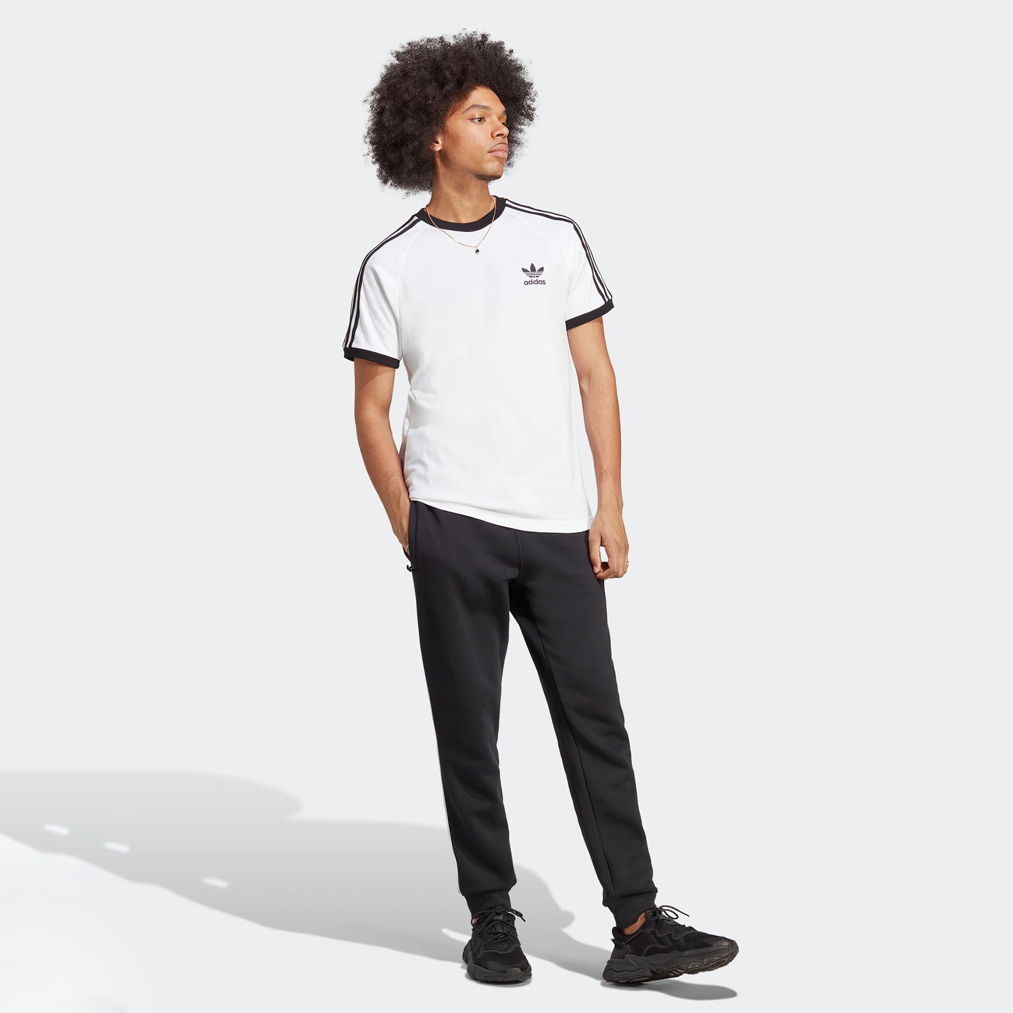 Adidas Originals | Adicolor Classics 3-stripes Tee { White/black - view 5