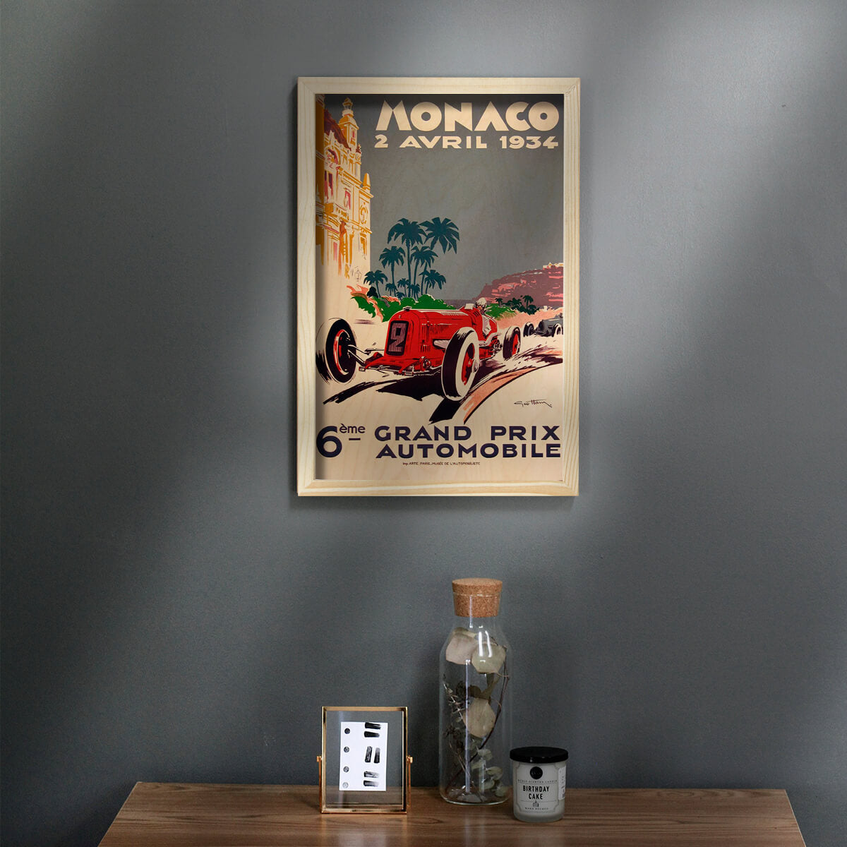 Bigsmall_cc Monaco Grand Prix Wooden Wall Art - view 5