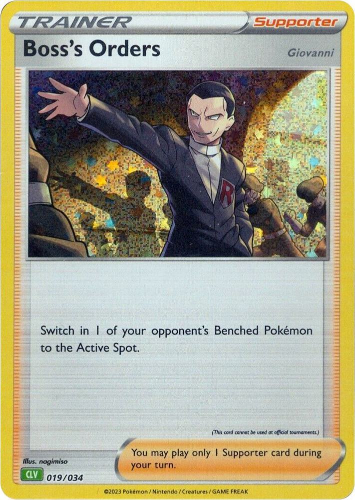 Clv tcgc-clv019 holo – Pokémon Boss's Orders - Giovanni - 019/034 - Promo - CLV [tcgc-CLV019] [Holo]