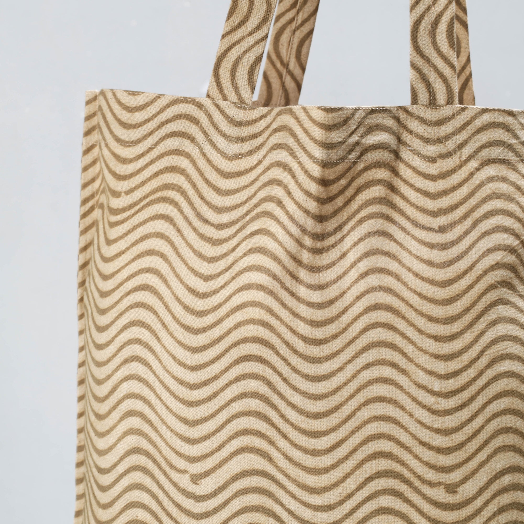 PITCHUKA SRINIVAS KALAMKARI PEDANA Beige - Pedana Kalamkari Block Printed Cotton Shopping Bag - view 2