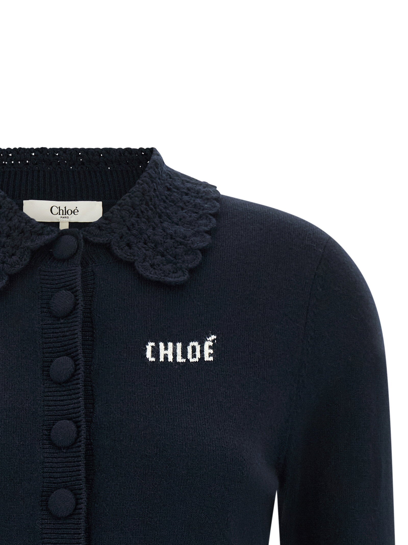 Chloé Collared Cardigan – 100% wool - view 3