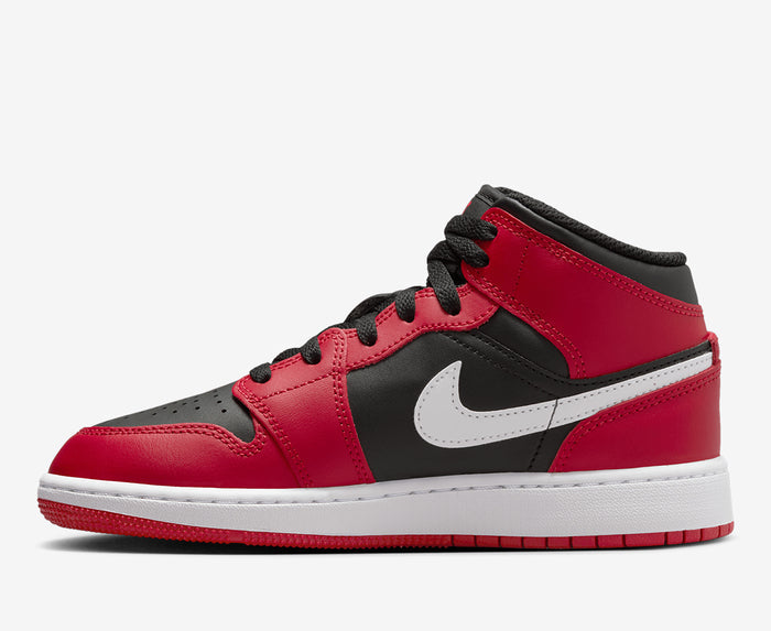Kicks Machine Air Jordan 1 Mid Black White Gym Red Sale - view 2
