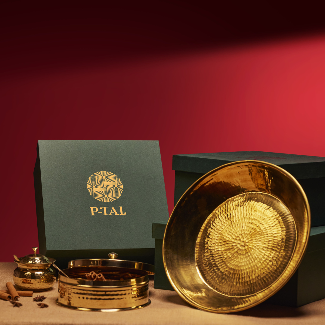 P-TAL Kitchen Essentials Set (Masala box + Ghee pot + Paraat) In A Gift Box