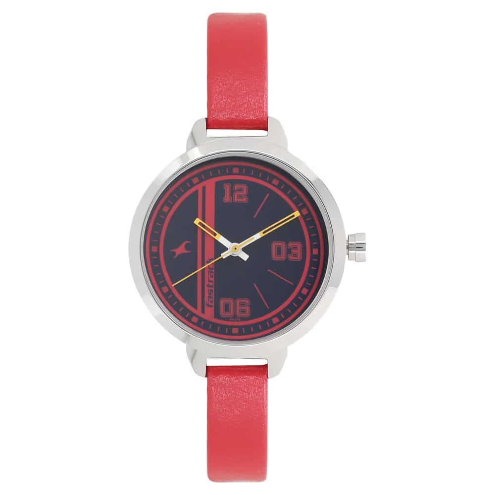 Fastrack Varsity Blue Dial & Red starp - view 4