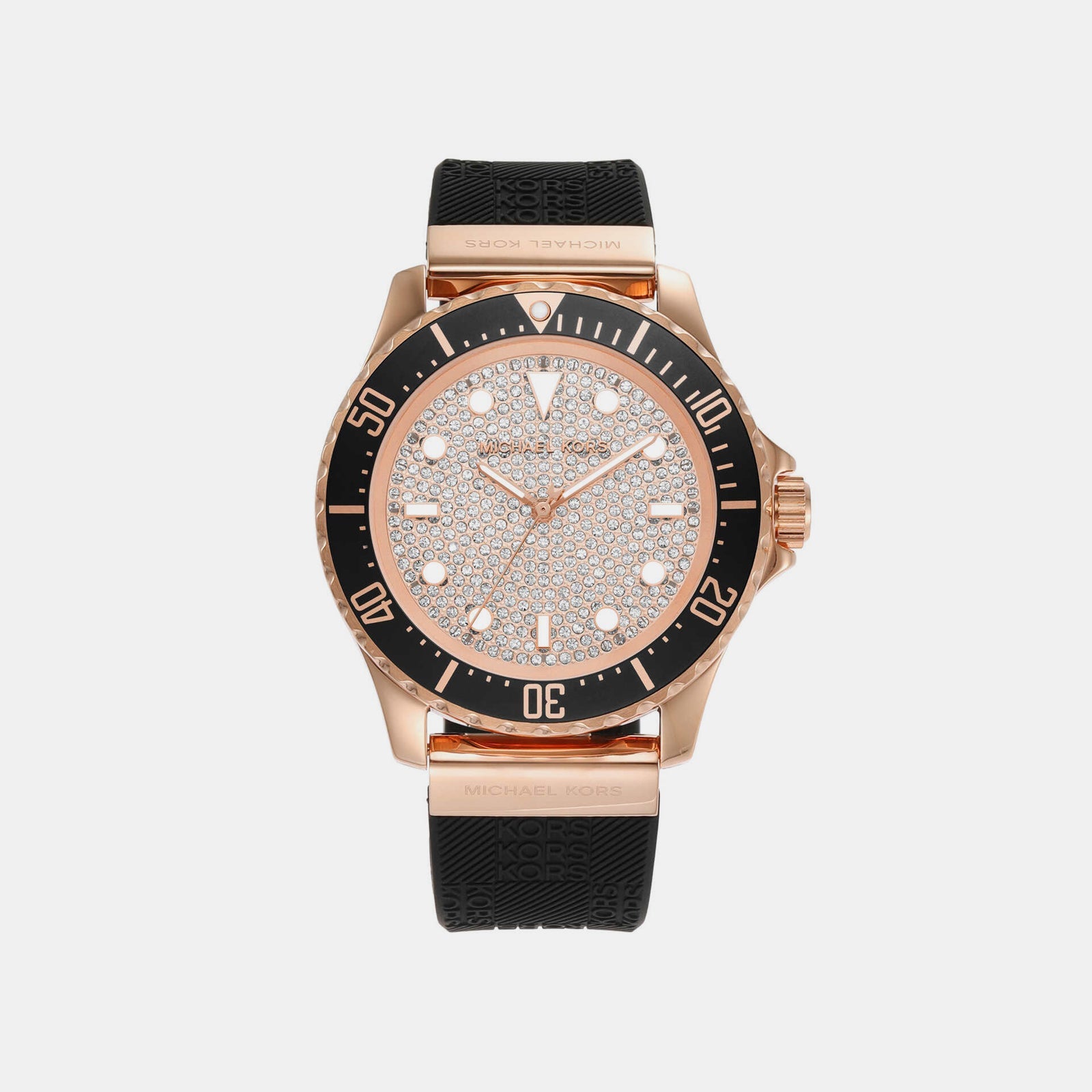 Michael Kors Everest Women Quartz Rose Gold Dial Analog Silicone Watch MK7358