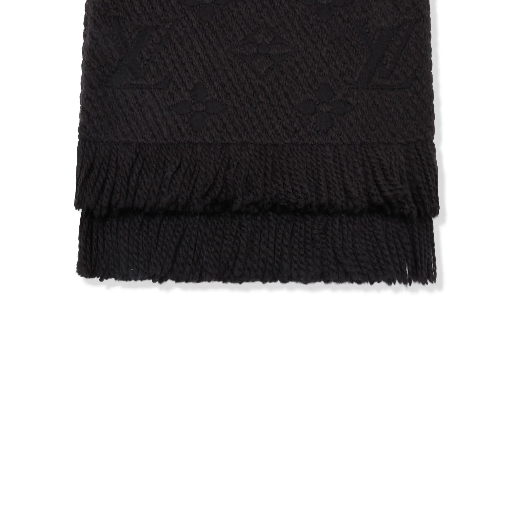 Preloved - Louis Vuitton Logomania Wool Black Scarf - view 4