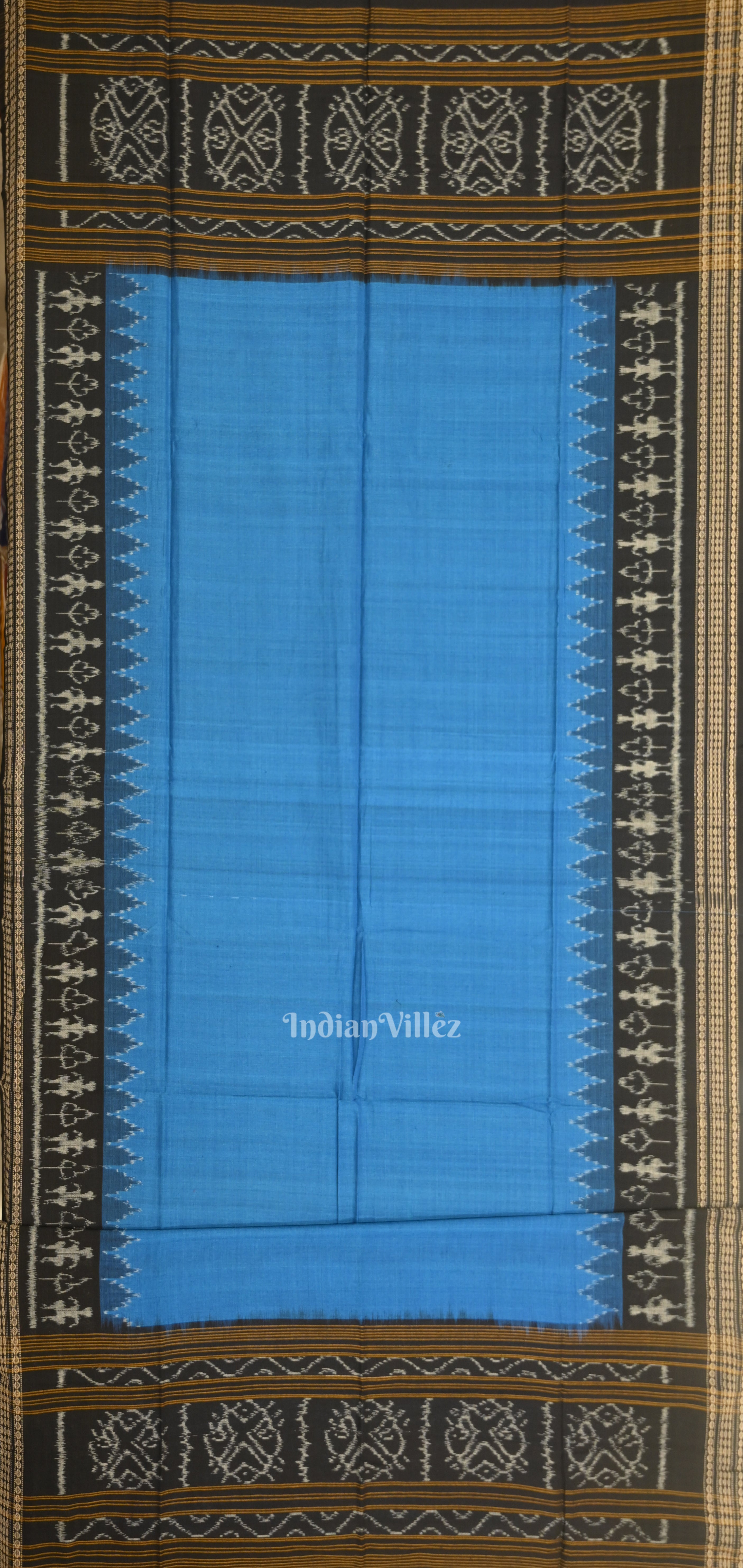 IndianVillèz Black Blue Odisha Ikat Sambalpuri Dress Set & Dupatta - view 4