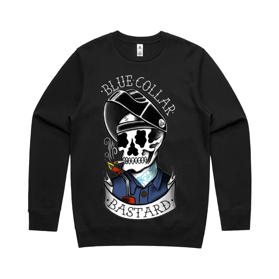 Radial Blue Collar Bastard Crewneck – Men's, Black