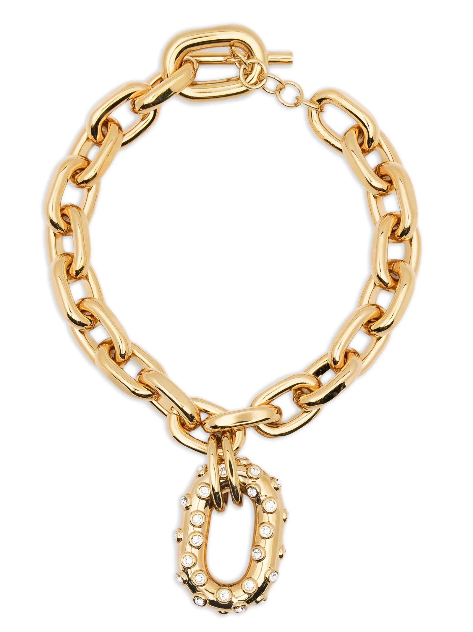 Paco Rabanne Xl Link Necklace – 50% brass, 50% glass