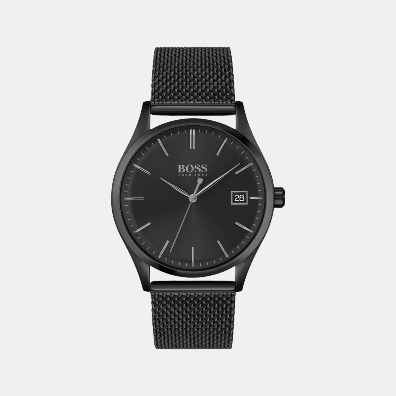 Boss Commissioner Men Quartz Black Dial Analog Stainless Steel Watch 1513877