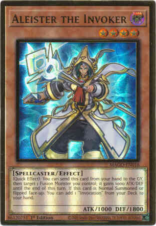 Yu-Gi-Oh! Aleister the Invoker - MAGO-EN016 - Premium Gold Rare - 1st Edition