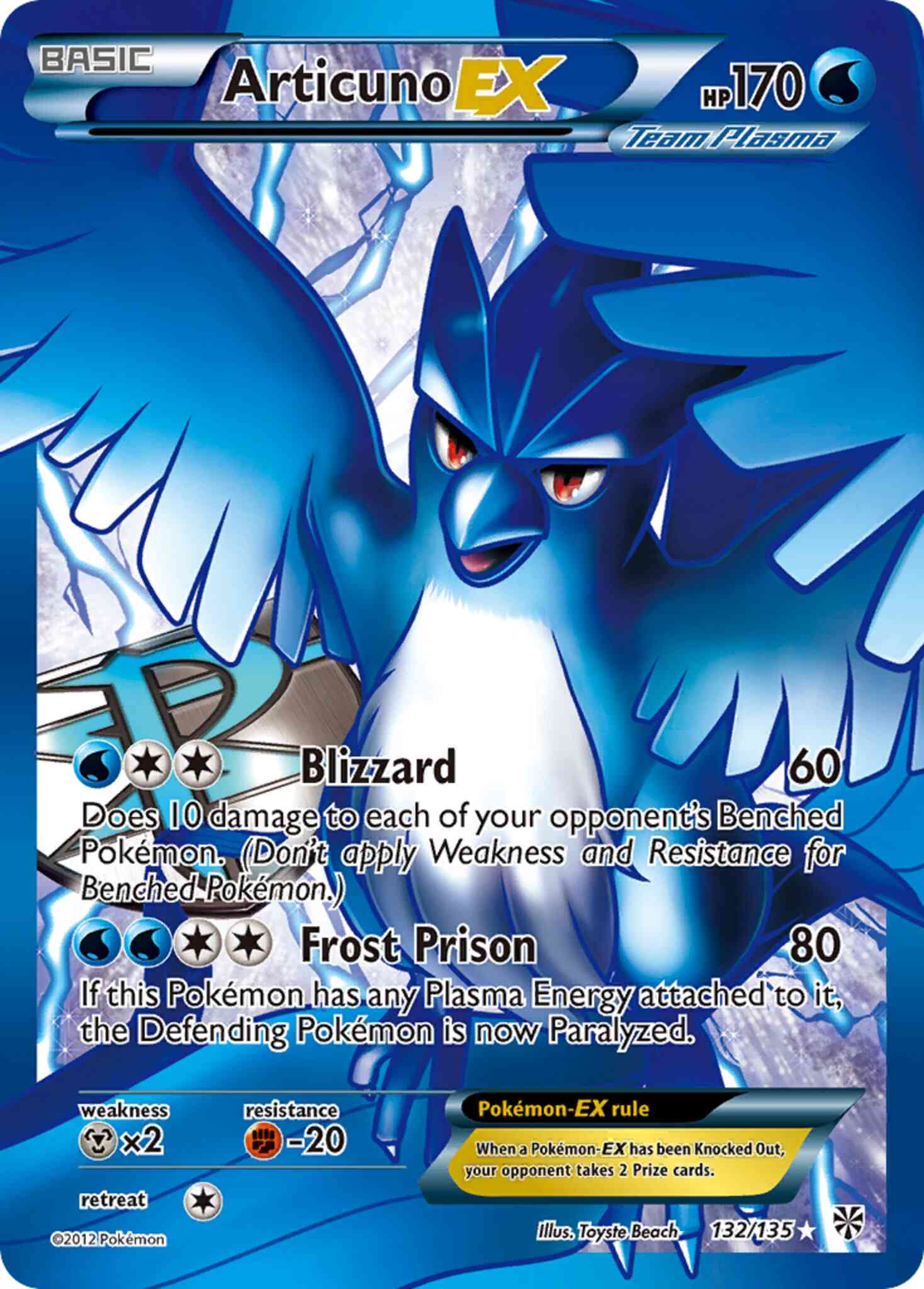 Rare ultra bw8-132 – Pokémon Articuno-EX - 132/135 - Rare Ultra [bw8-132] [Ultra]
