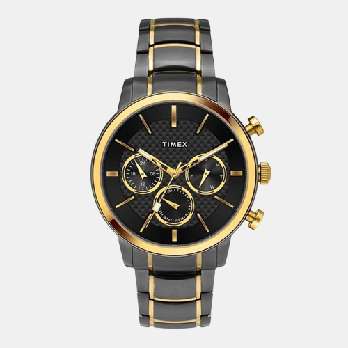 Timex Fashion Men Quartz Black Dial Chronograph Stainless Steel Watch TWEG20204