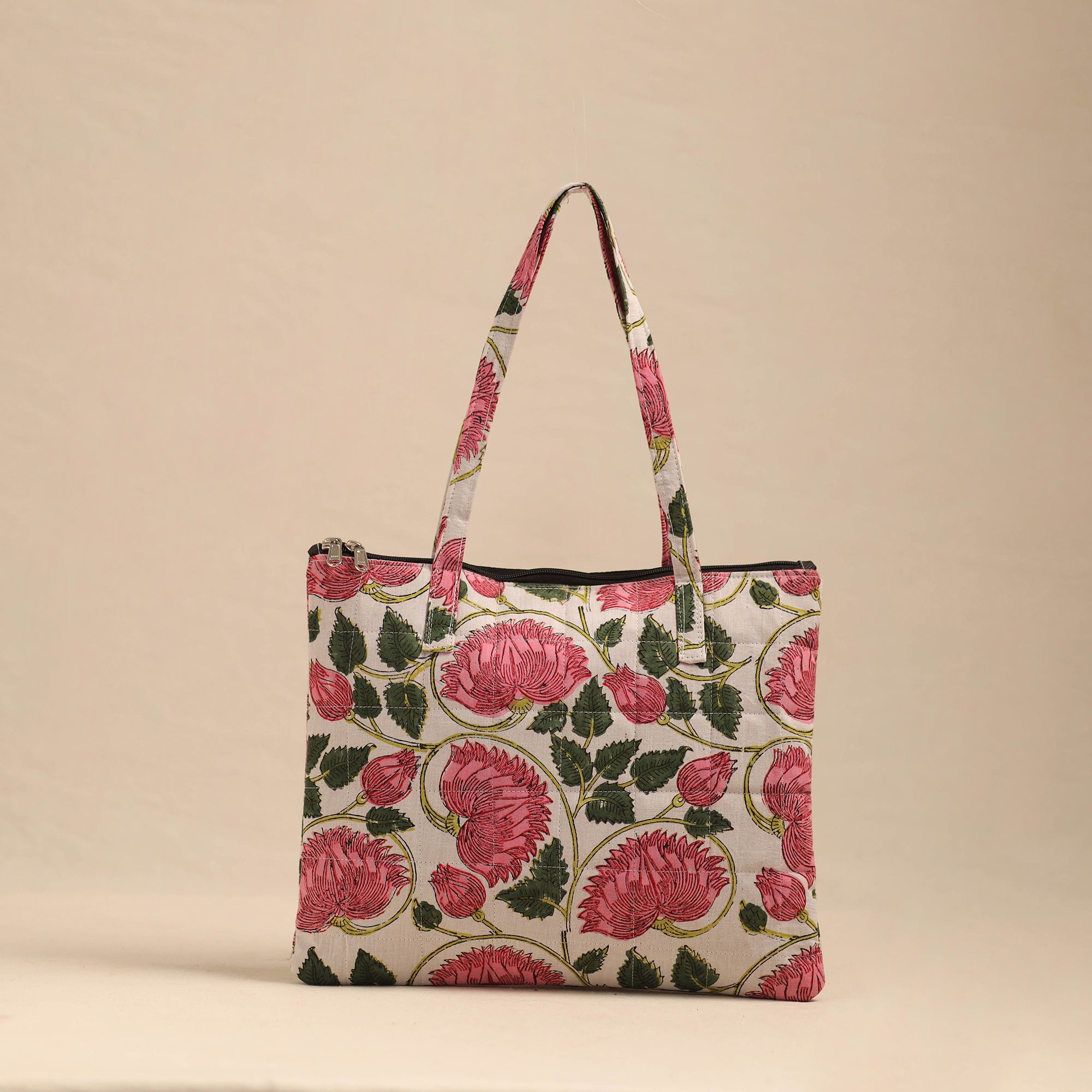 NOORI BAZAR Handmade Quilted Cotton Hand Bag 12
