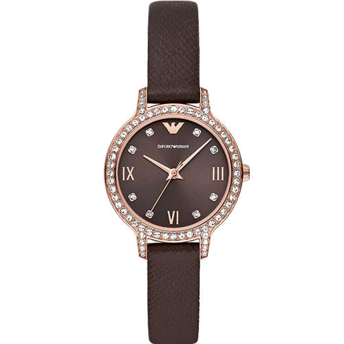 Emporio Armani Cleo Brown Dial Women 32mm