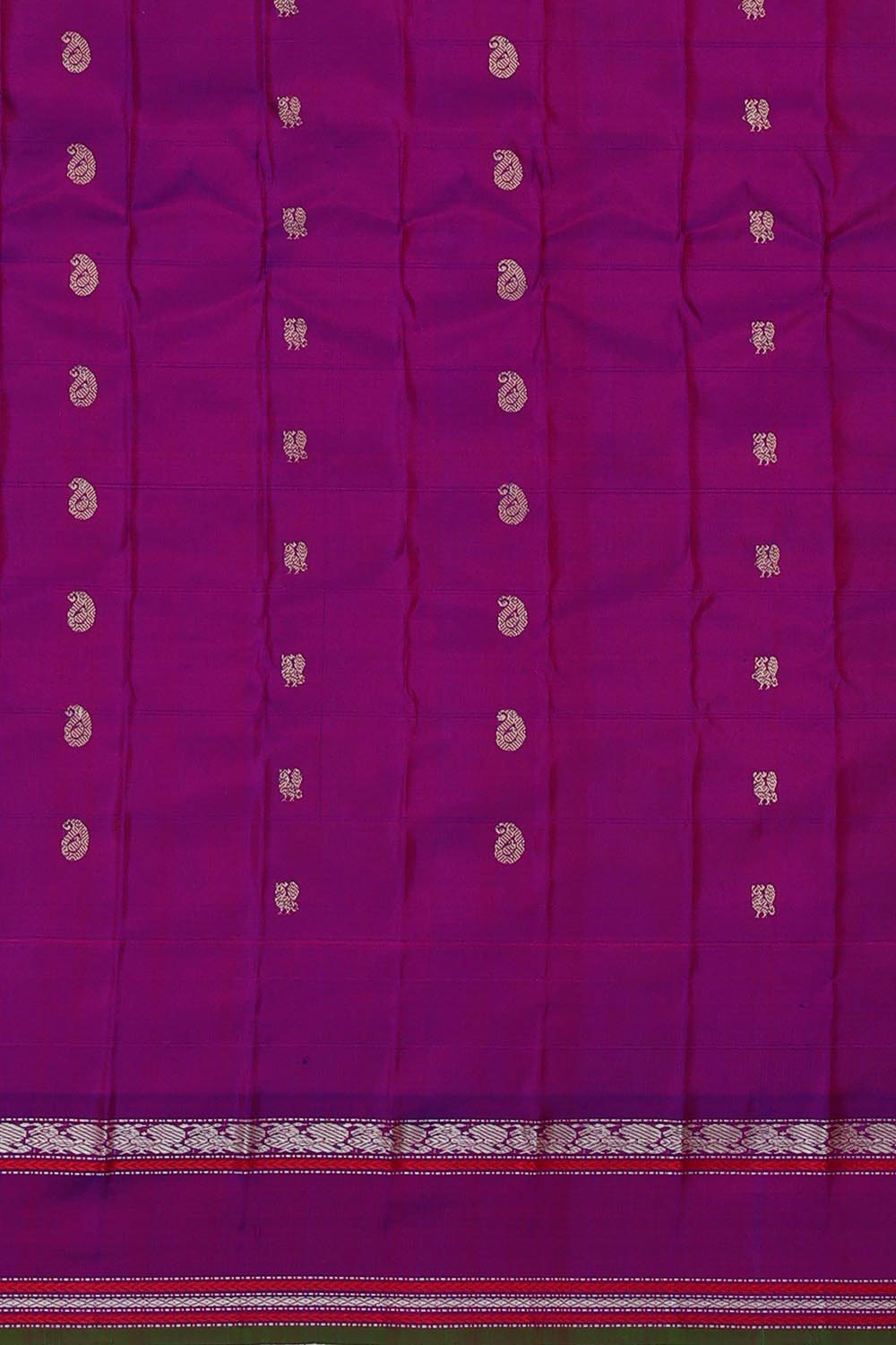 Kalanjali Gadwal Silk Haldi Yellow Saree – Women's - view 4