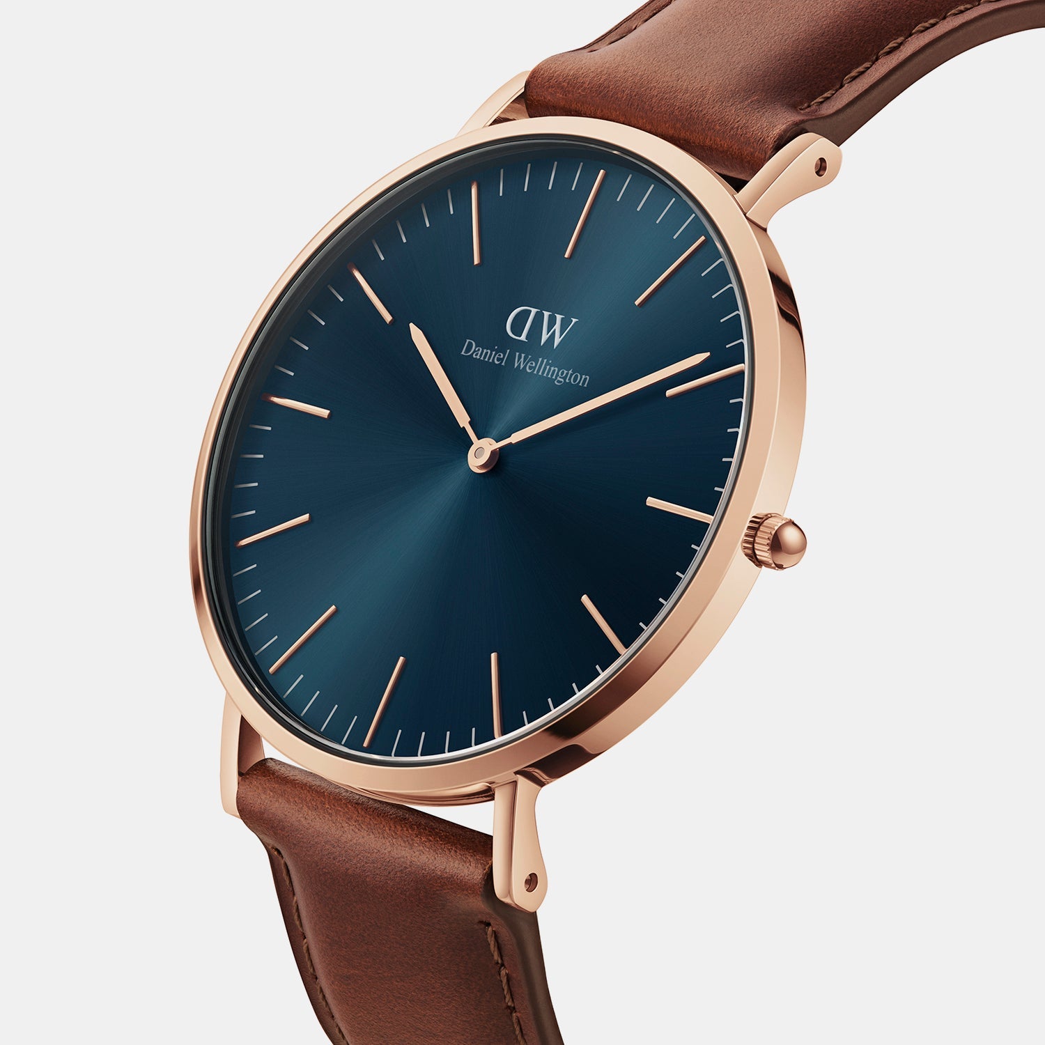 Daniel Wellington Classic Men Quartz Blue Dial Analog Leather Watch DW00100626K - view 2
