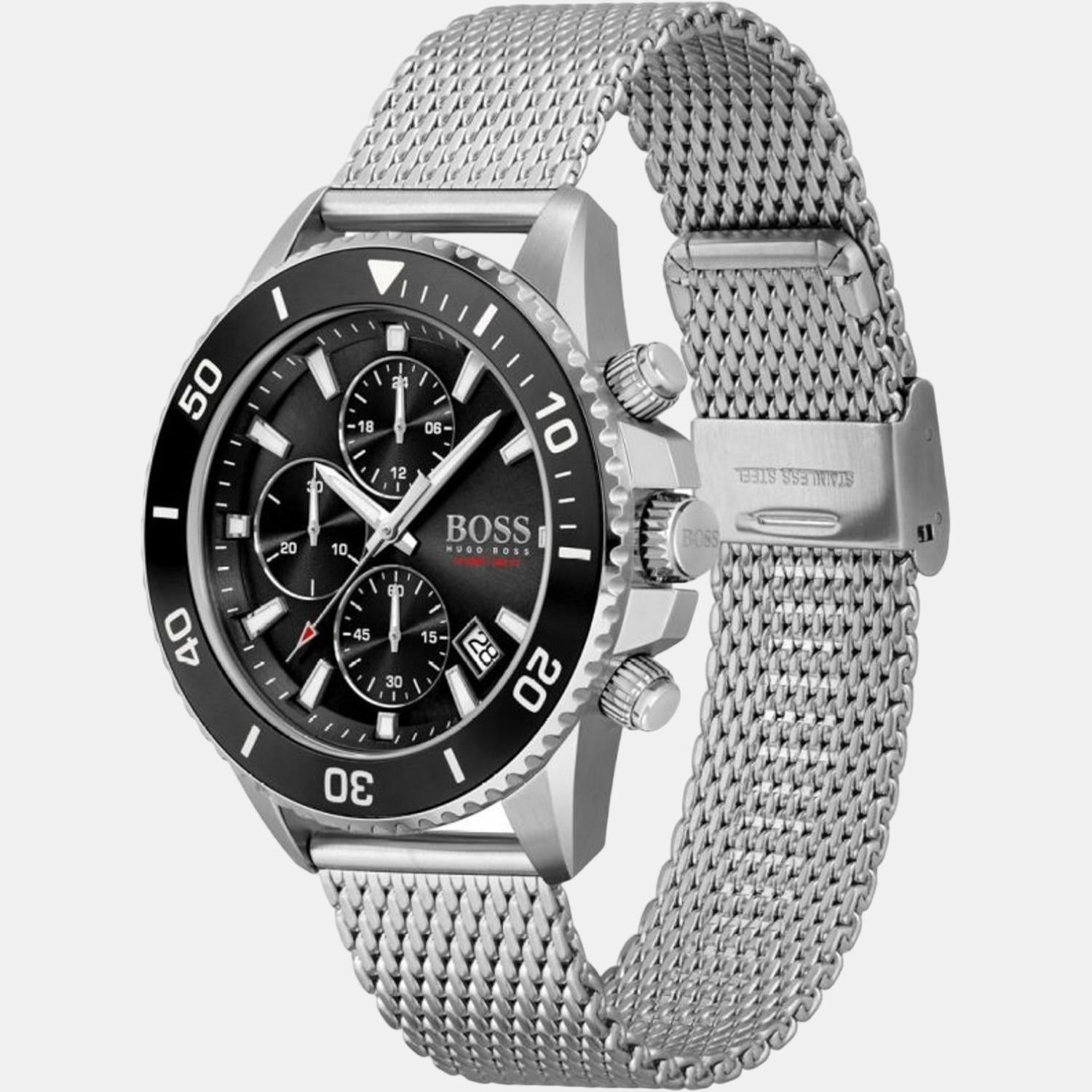 Boss Admiral Men Quartz Black Dial Analog Stainless Steel Watch 1513904 - view 3