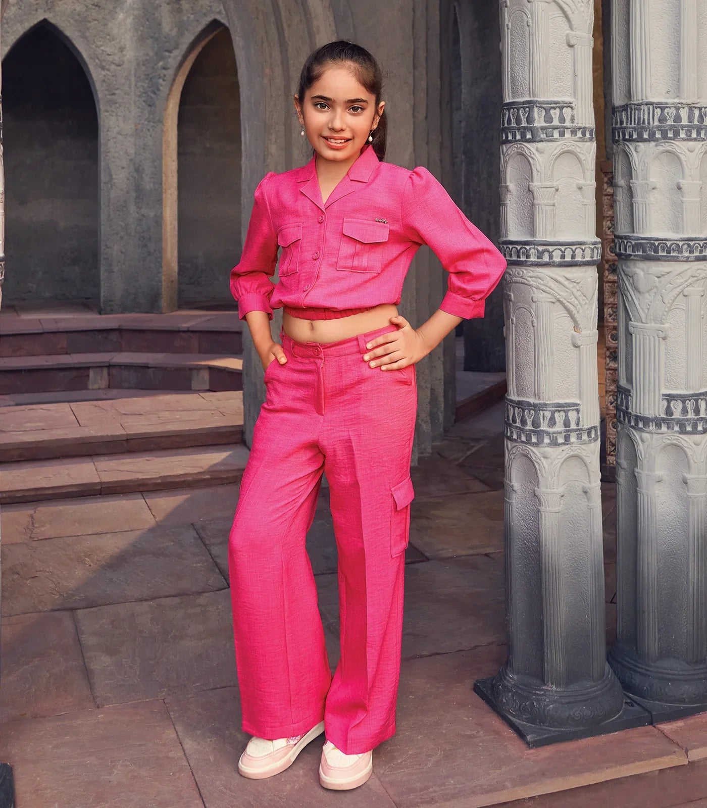 RmKV Fuschia Pink Girls Co -ord Set – FUCHSIA