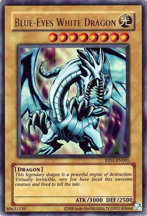 Yu-Gi-Oh! Blue-Eyes White Dragon - 2020 Date Reprint - RP01-EN001 - Ultra Rare - Unlimited