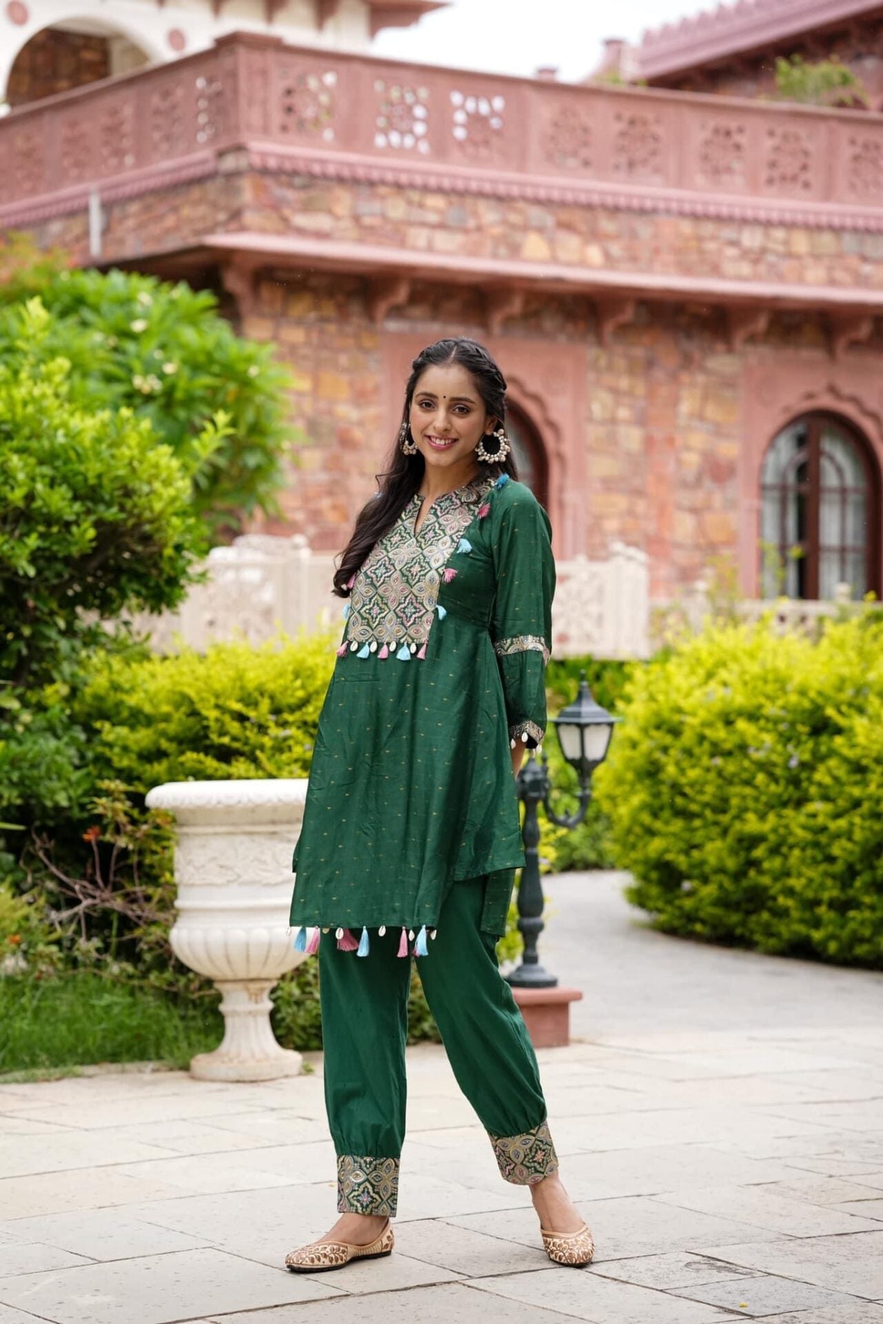 Idaho-o Netra Green Kurta Set - view 3
