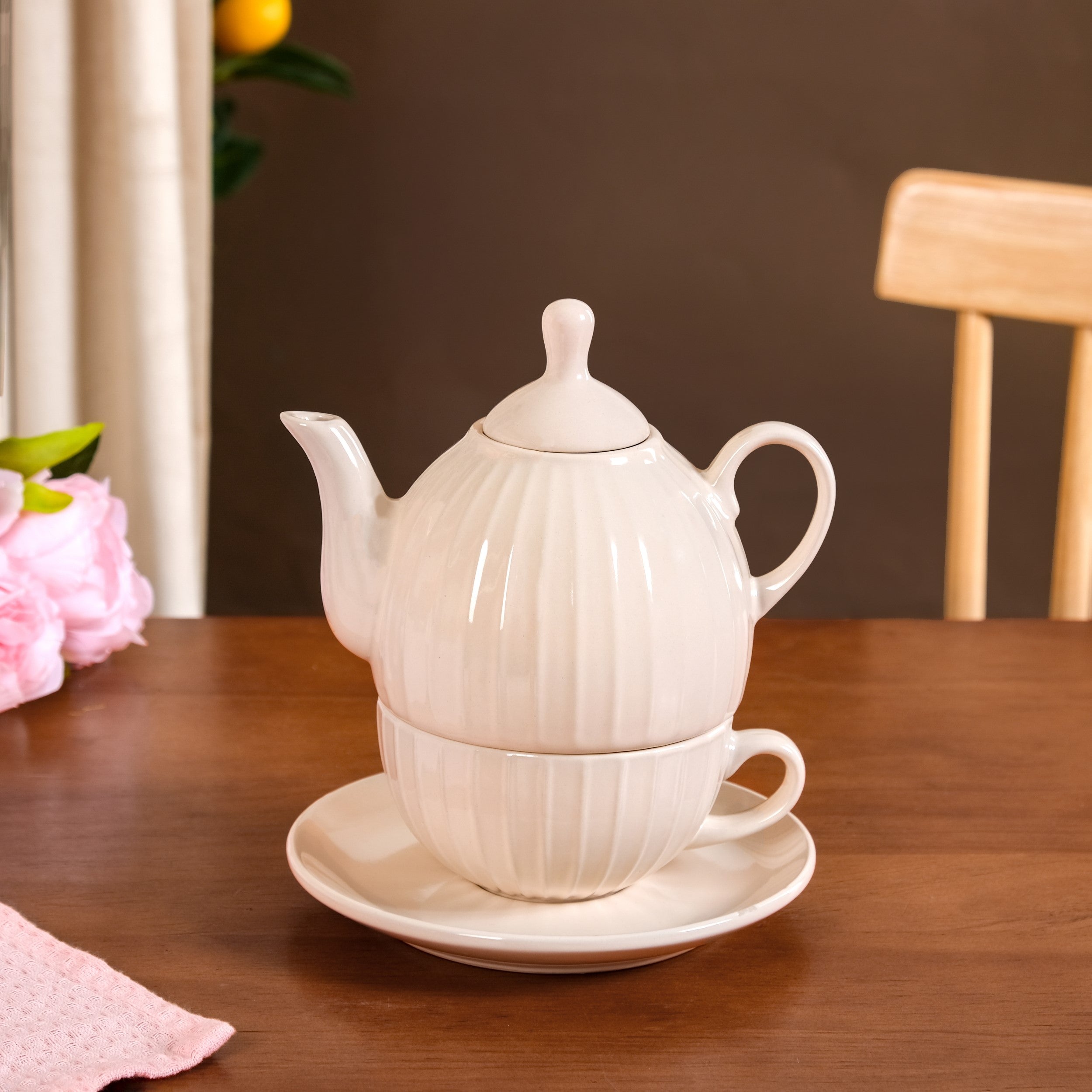 Nestasia Ambrosia Tea Set With 1 Cup And Saucer Cream - view 3
