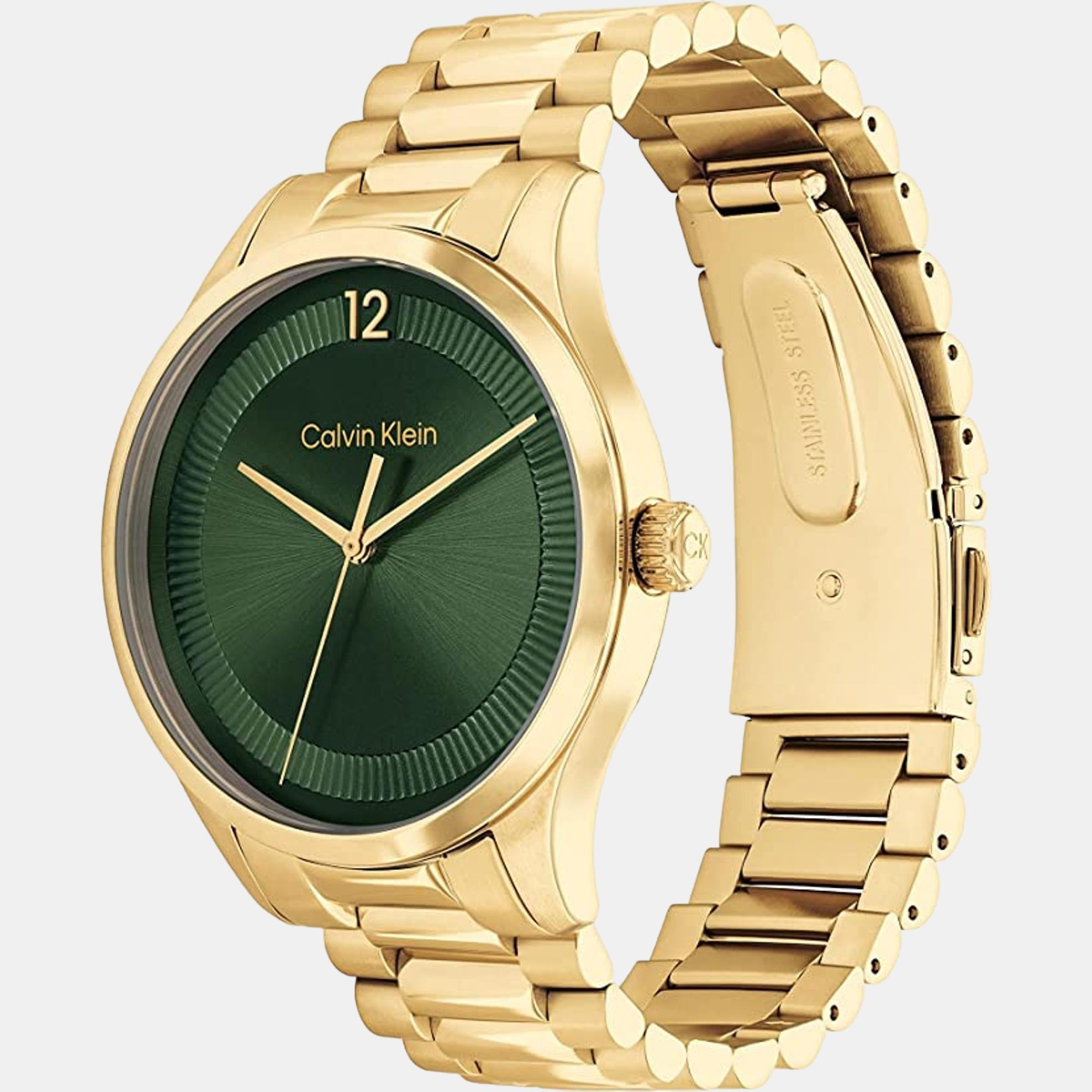 Calvin Klein Ck Iconic Unisex Quartz Green Dial Analog Stainless Steel Watch 25200229 - view 2