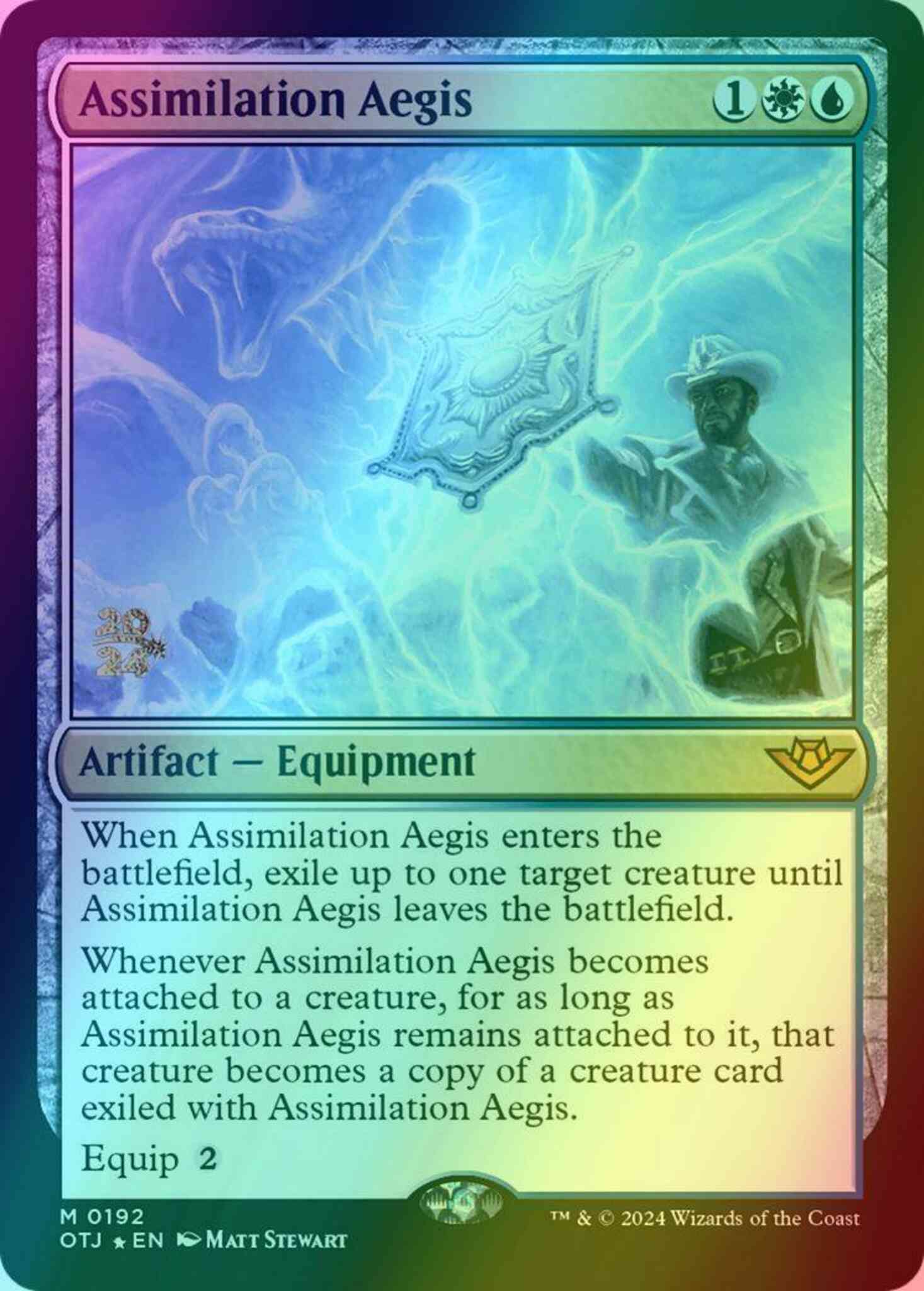 Assimilation aegis 192s – Magic Assimilation Aegis [192s] [Prerelease] [Outlaws of Thunder Junction: Promos] [Foil]