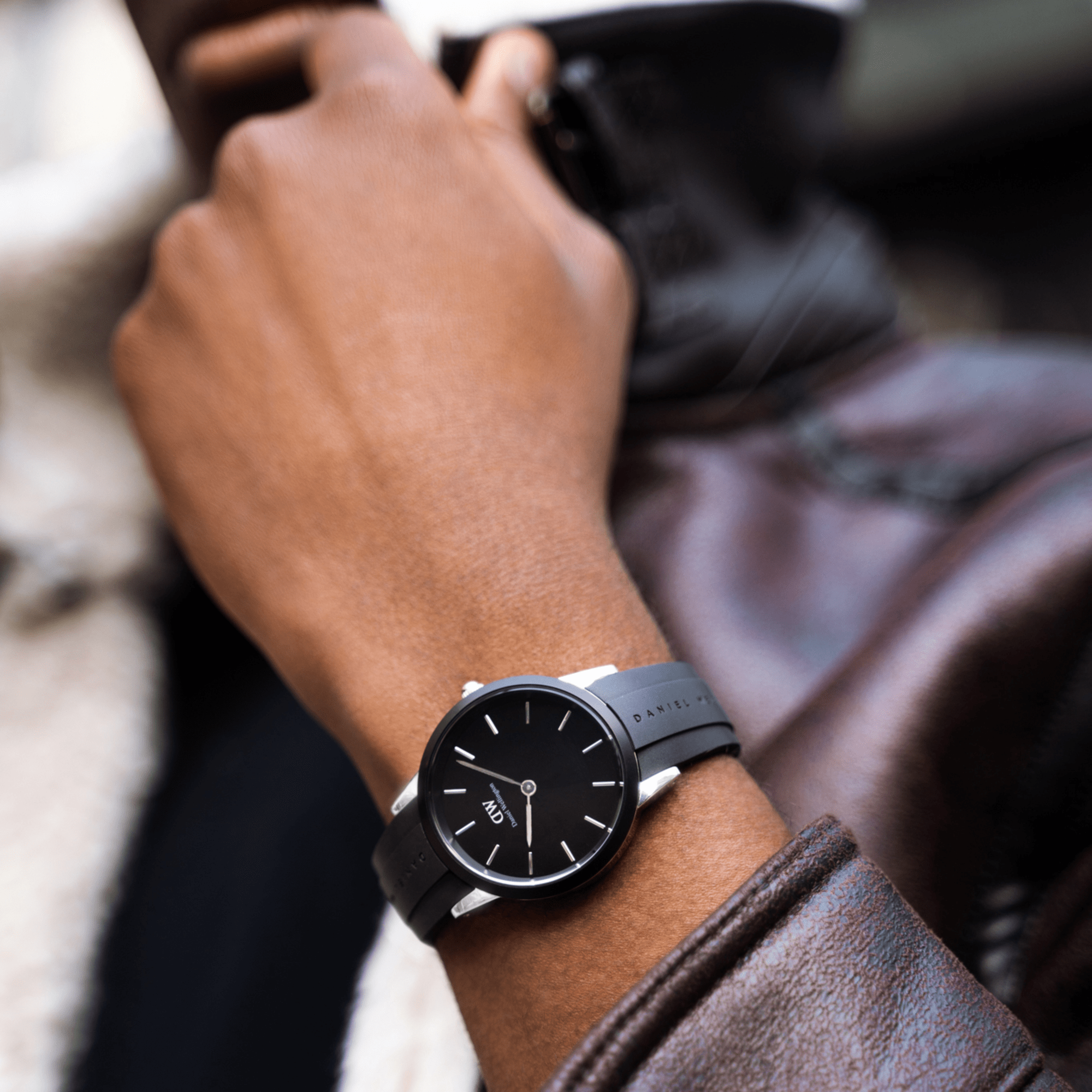 Daniel Wellington Iconic Link Motion Black Sliver