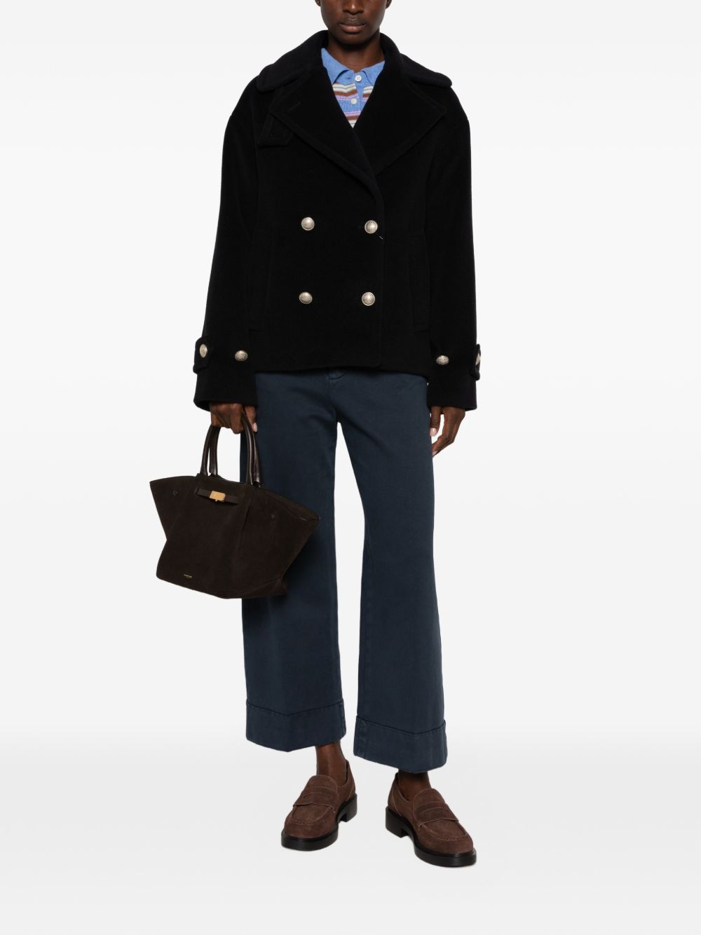 TAGLIATORE Coats NAVY – VIRGIN WOOL 100% - view 2