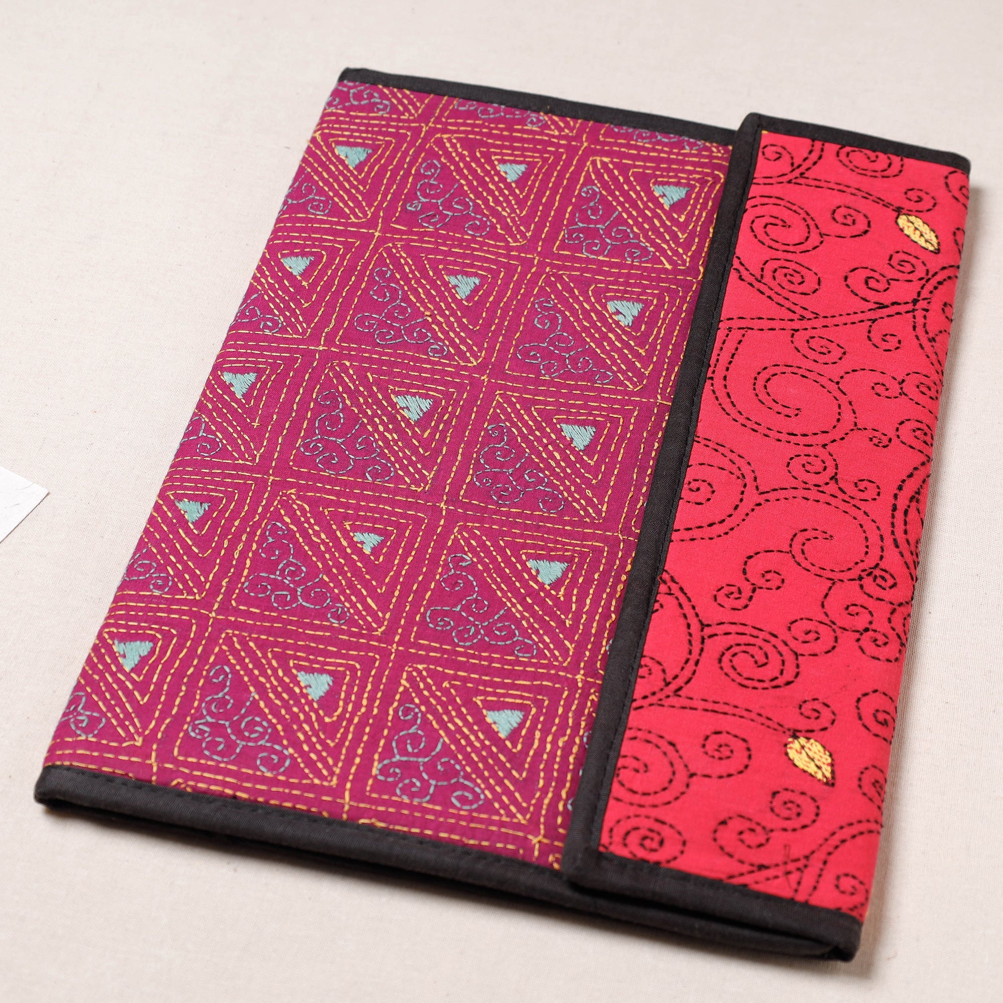 ASALKAAR Bengal Kantha Work Handcrafted File Folder - view 2