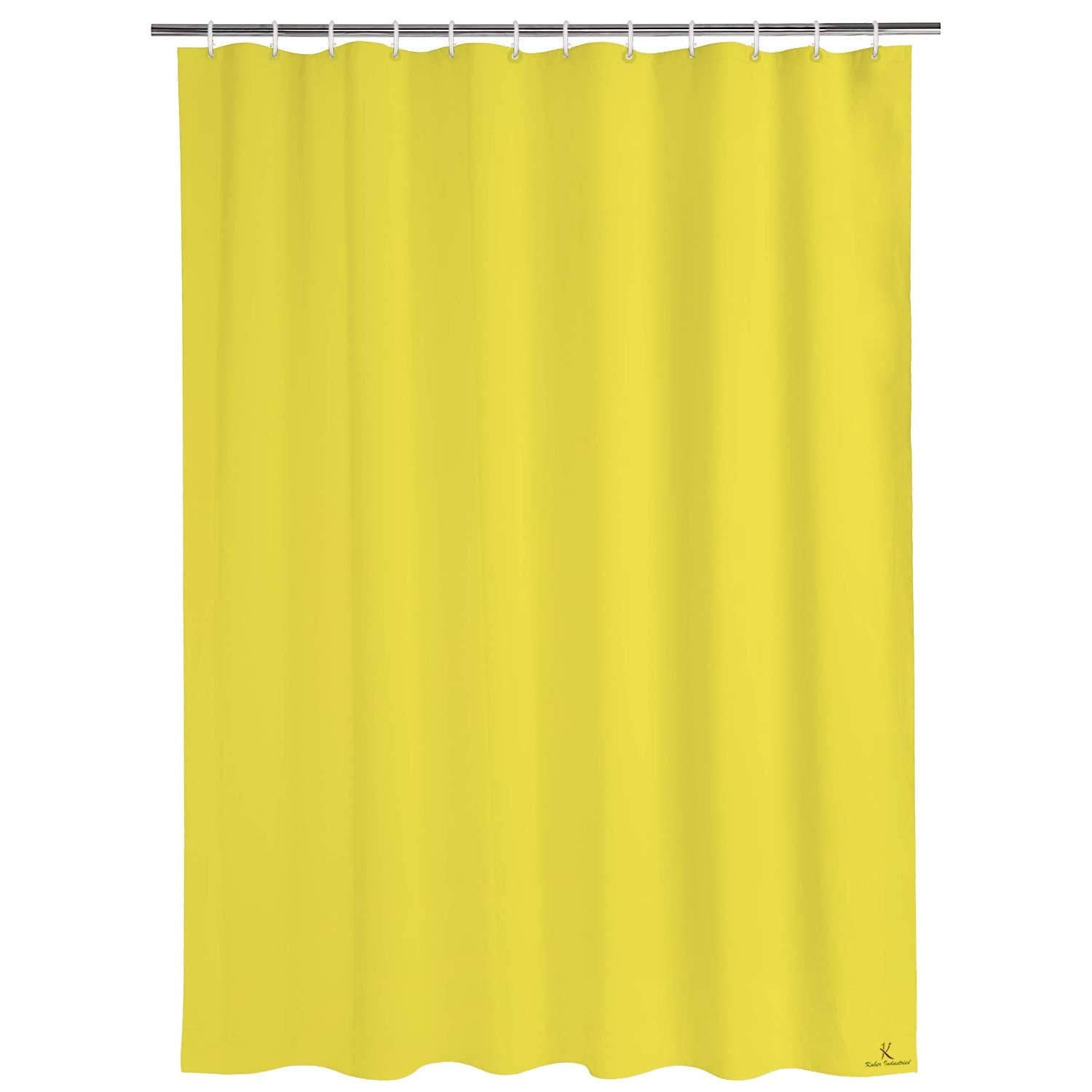 Kuber Industries Peva Polyvinyl Chloride Heavy Duty Plastic Shower Curtain with Hooks KUBMART11532, 70x80 Inches (Yellow) - view 4