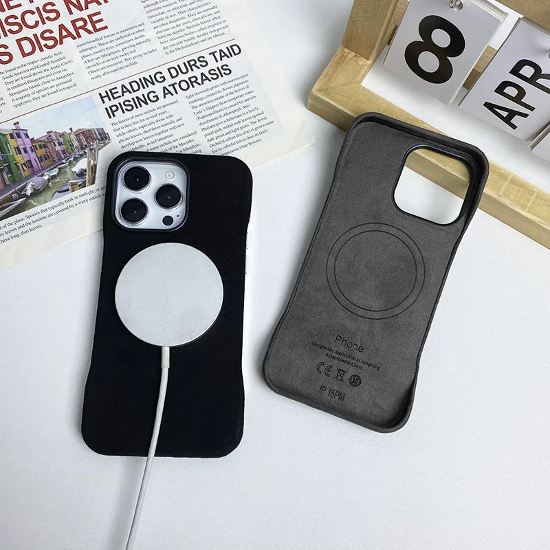 Million Cases Genuine Suede Leather Magsafe Case - iPhone - view 3