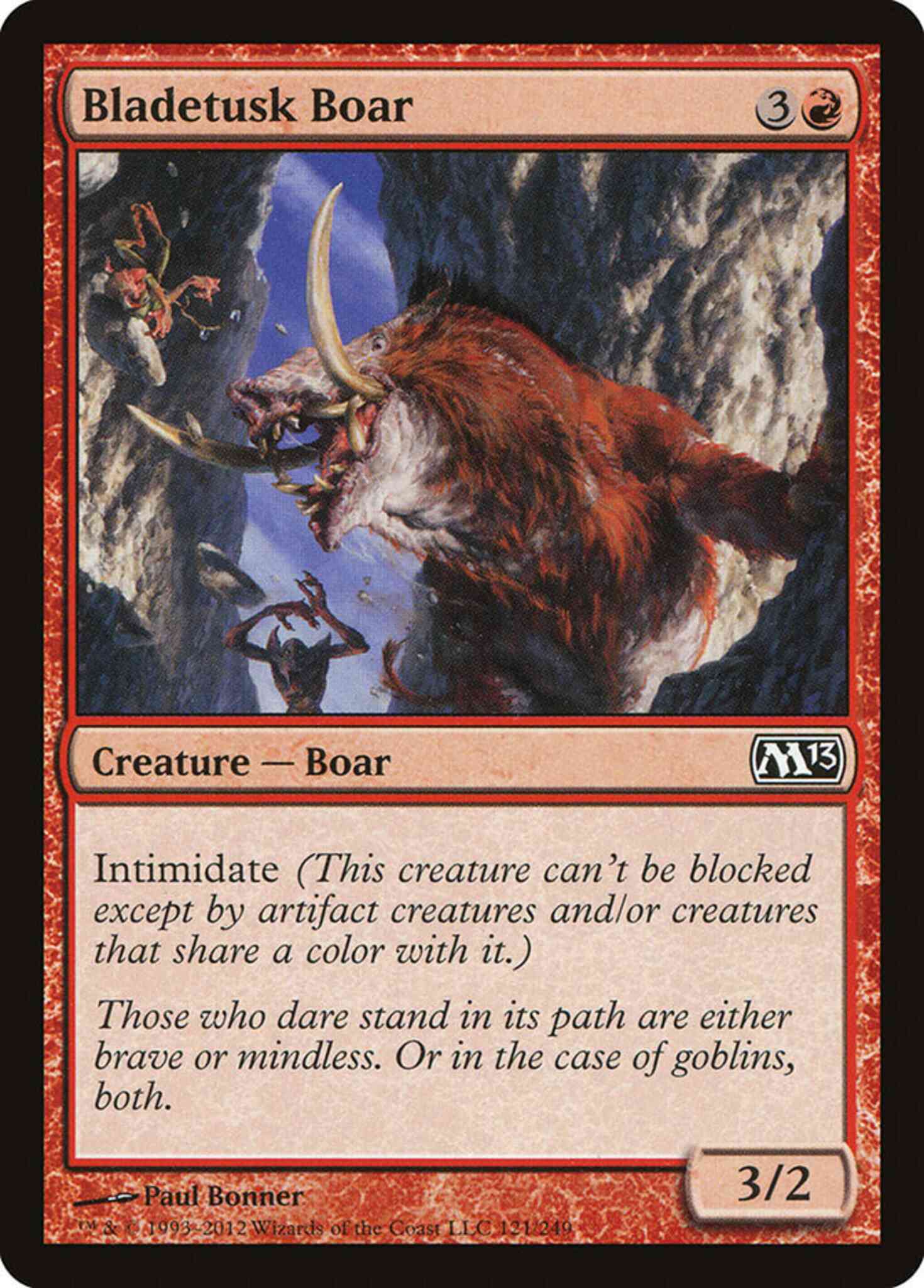 Boar 121 magic – Bladetusk Boar [121] [Magic 2013] [Non-Foil]