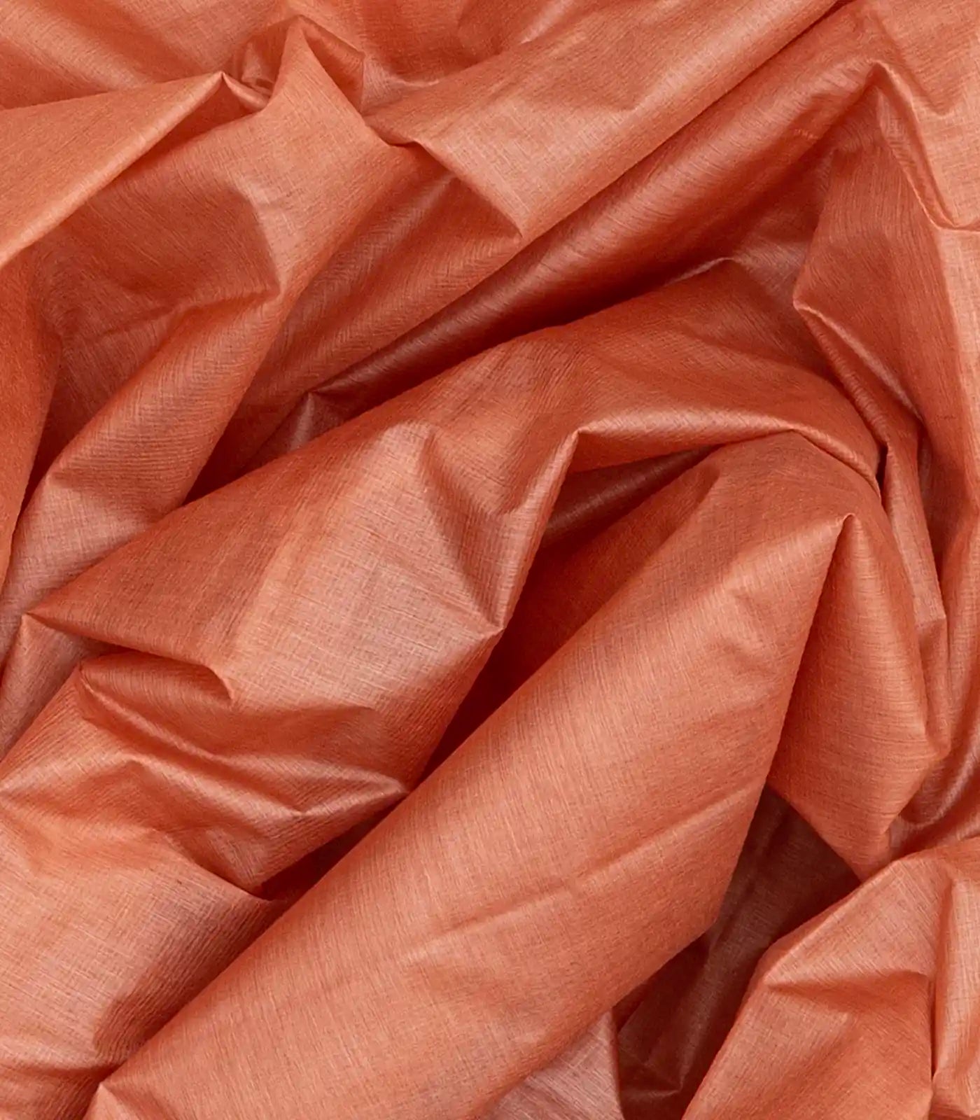 RmKV Peach Handwoven Tussar Silk Saree With Floral Motifs In Border-Peach - view 3