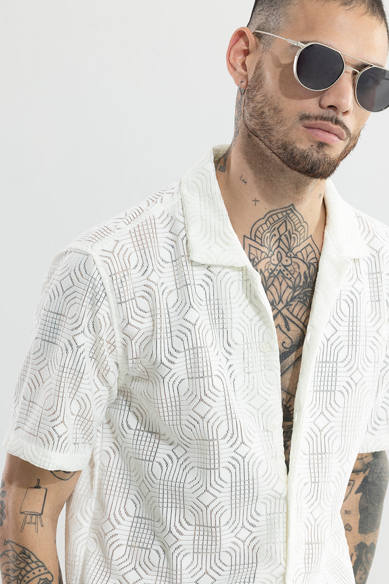SNITCH Curvy Quad Cream Hakoba Shirt - view 4